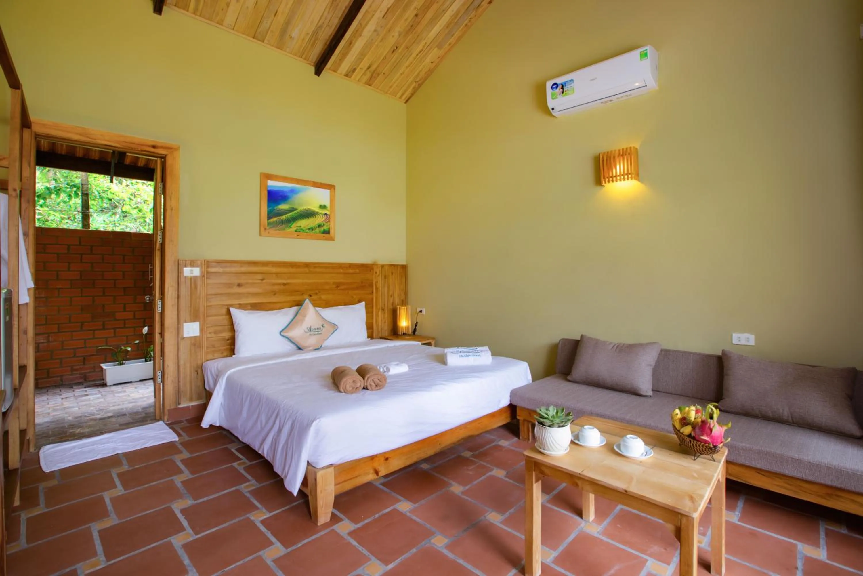 Living room, Bed in Azura Resort Phu Quoc