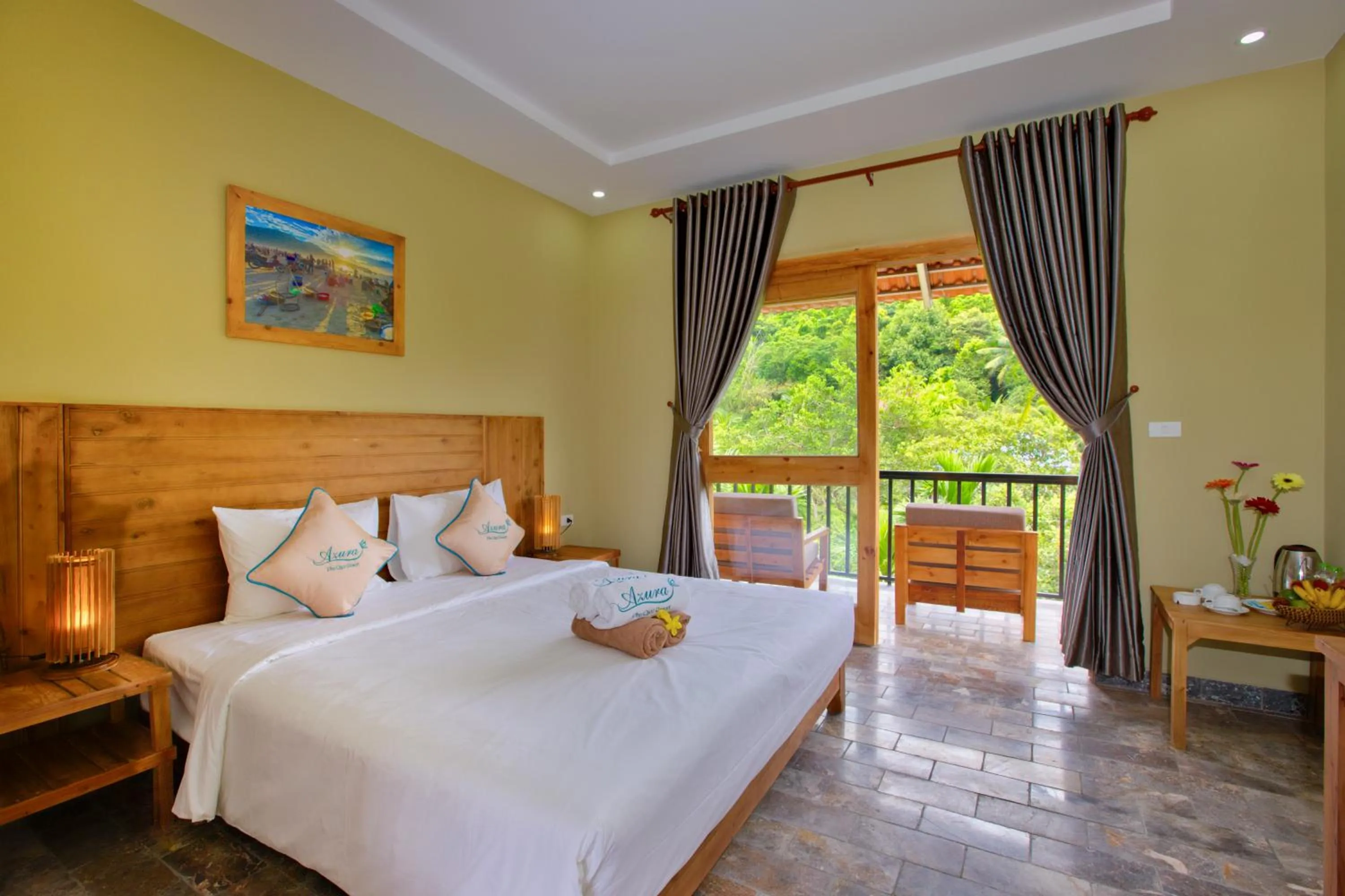 Balcony/Terrace, Bed in Azura Resort Phu Quoc