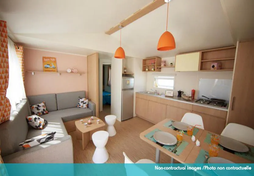Living room in Camping Officiel Siblu Les Rives de Condrieu