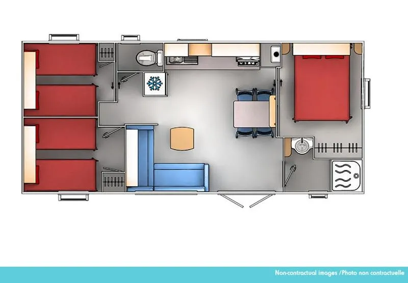Floor plan in Camping Officiel Siblu Les Rives de Condrieu