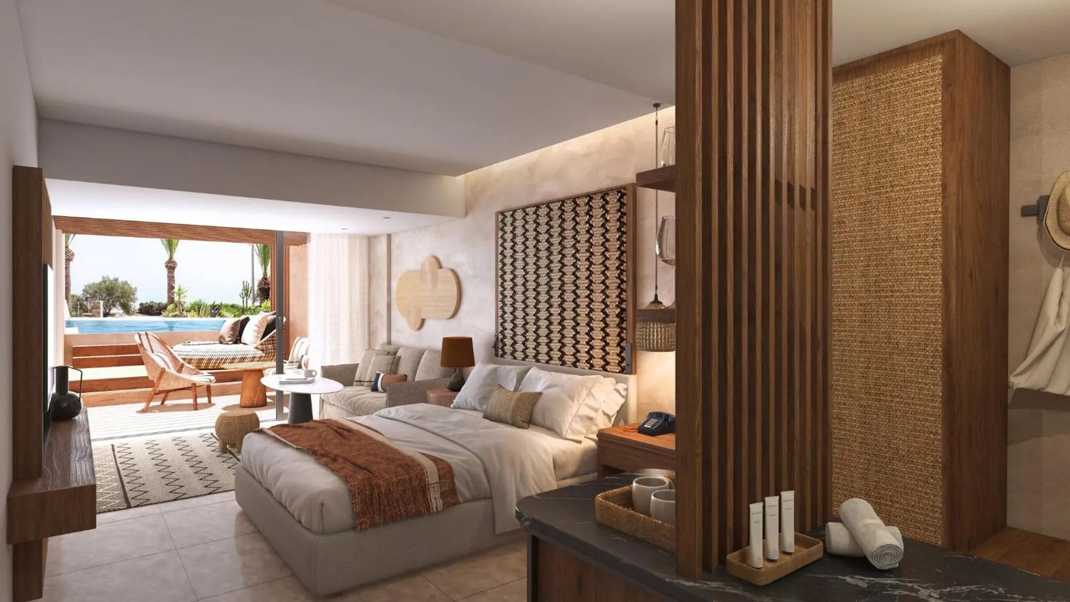 Photo of the whole room, Bed in La Mer Resort Spa Crete