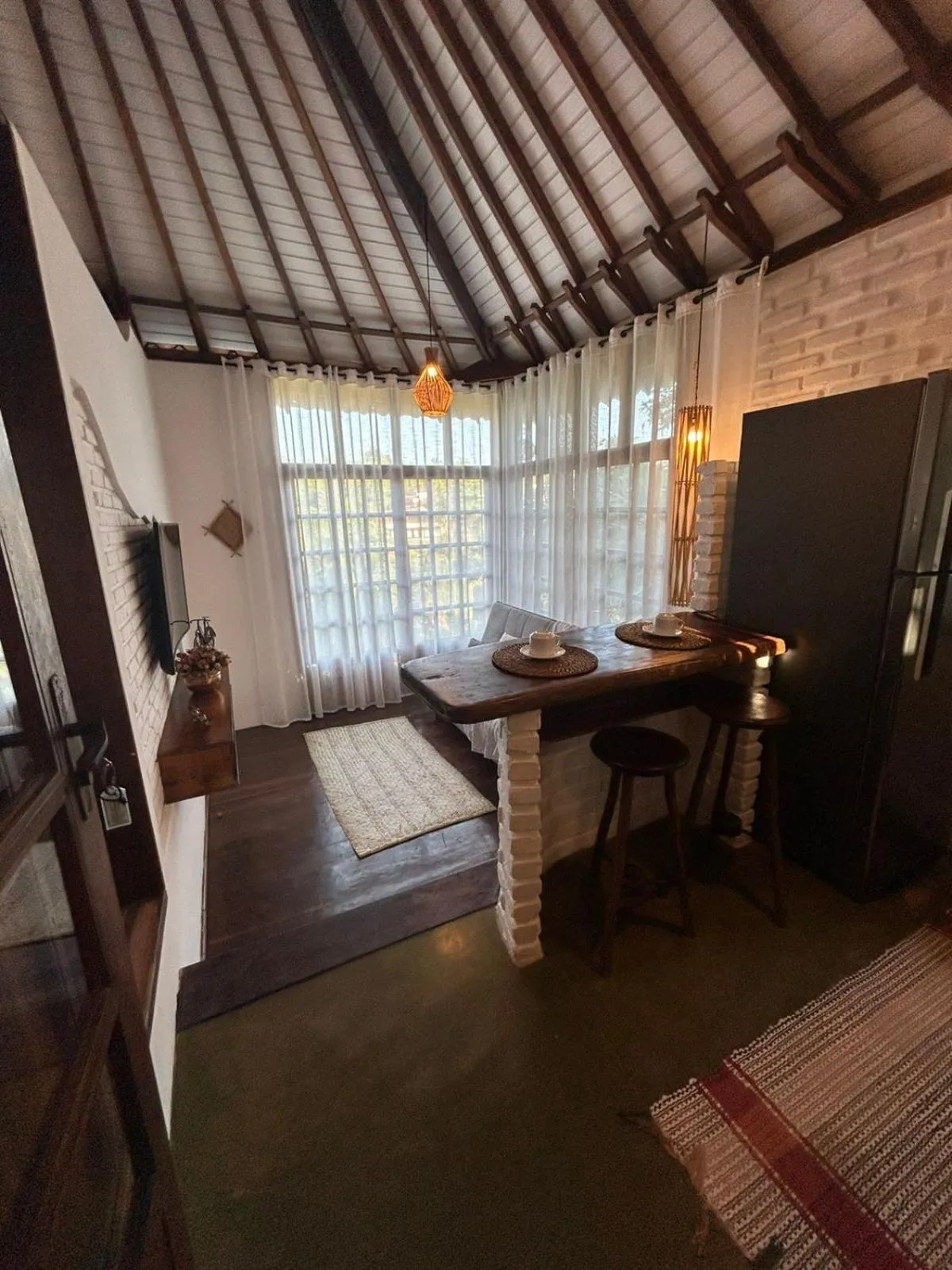 Kitchen or kitchenette in Pousada Jardim das Bromélias