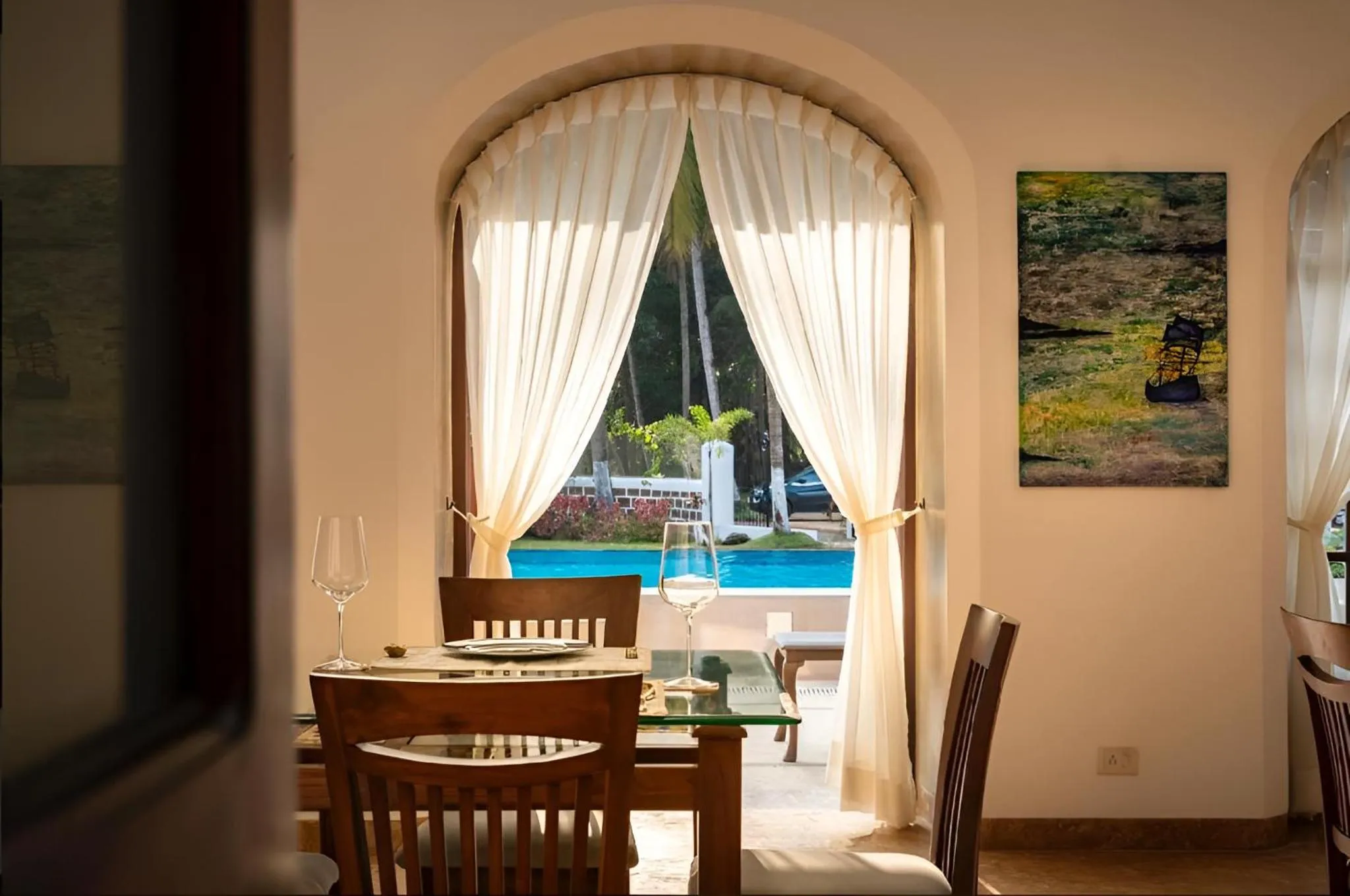 Dining area in The Postcard Cuelim, Goa