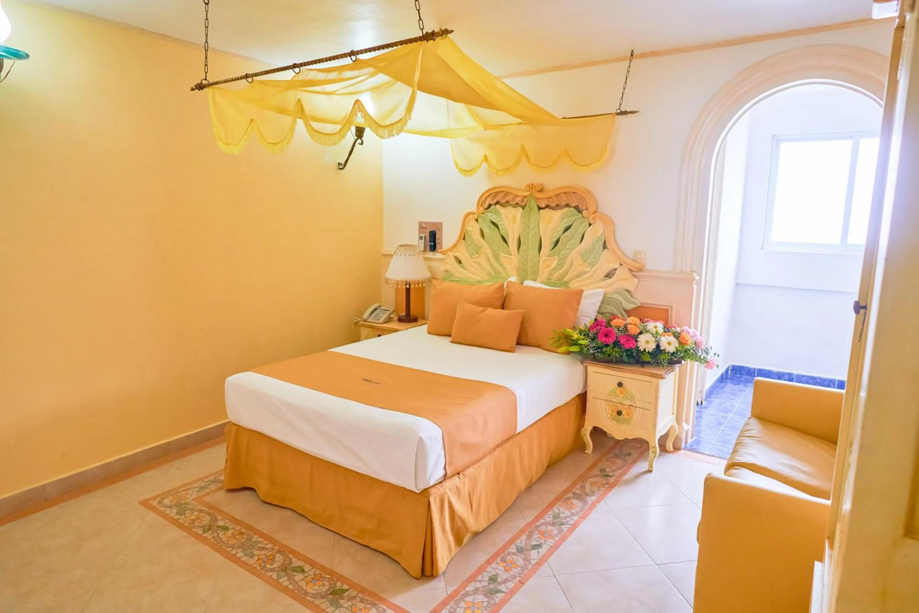 Bed in Centro Hotel Villa las Margaritas