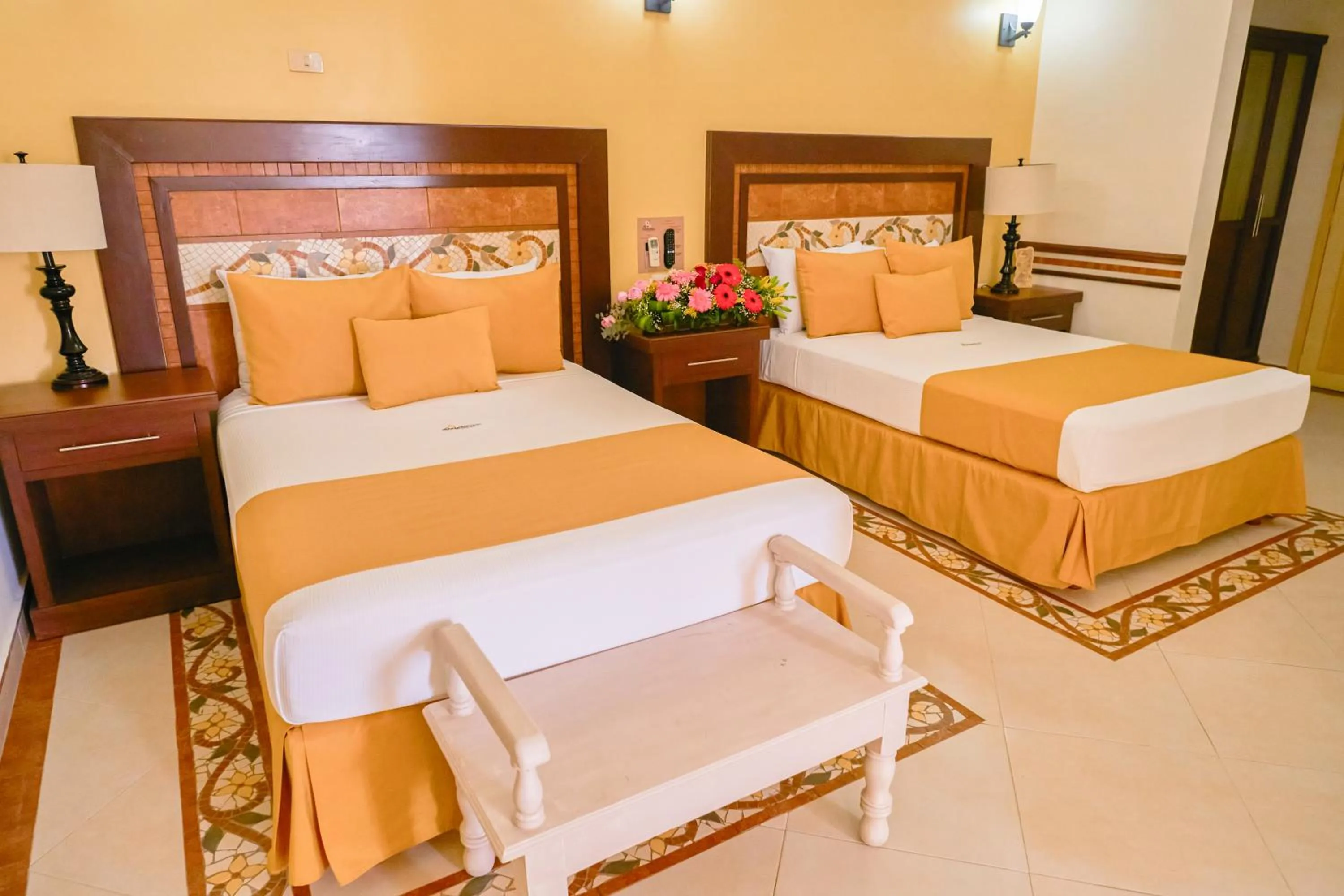 Bed in Centro Hotel Villa las Margaritas