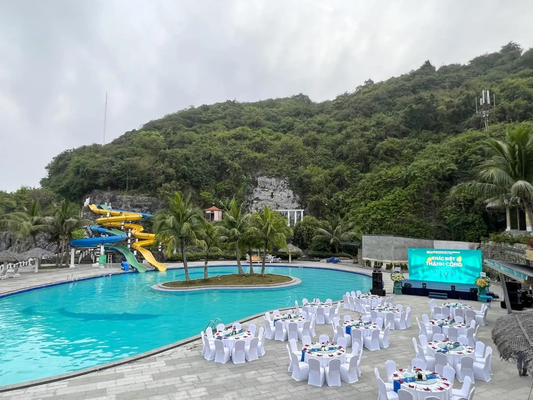 Swimming pool in The May Legend Catba Swimming pool in The May Legend Catba