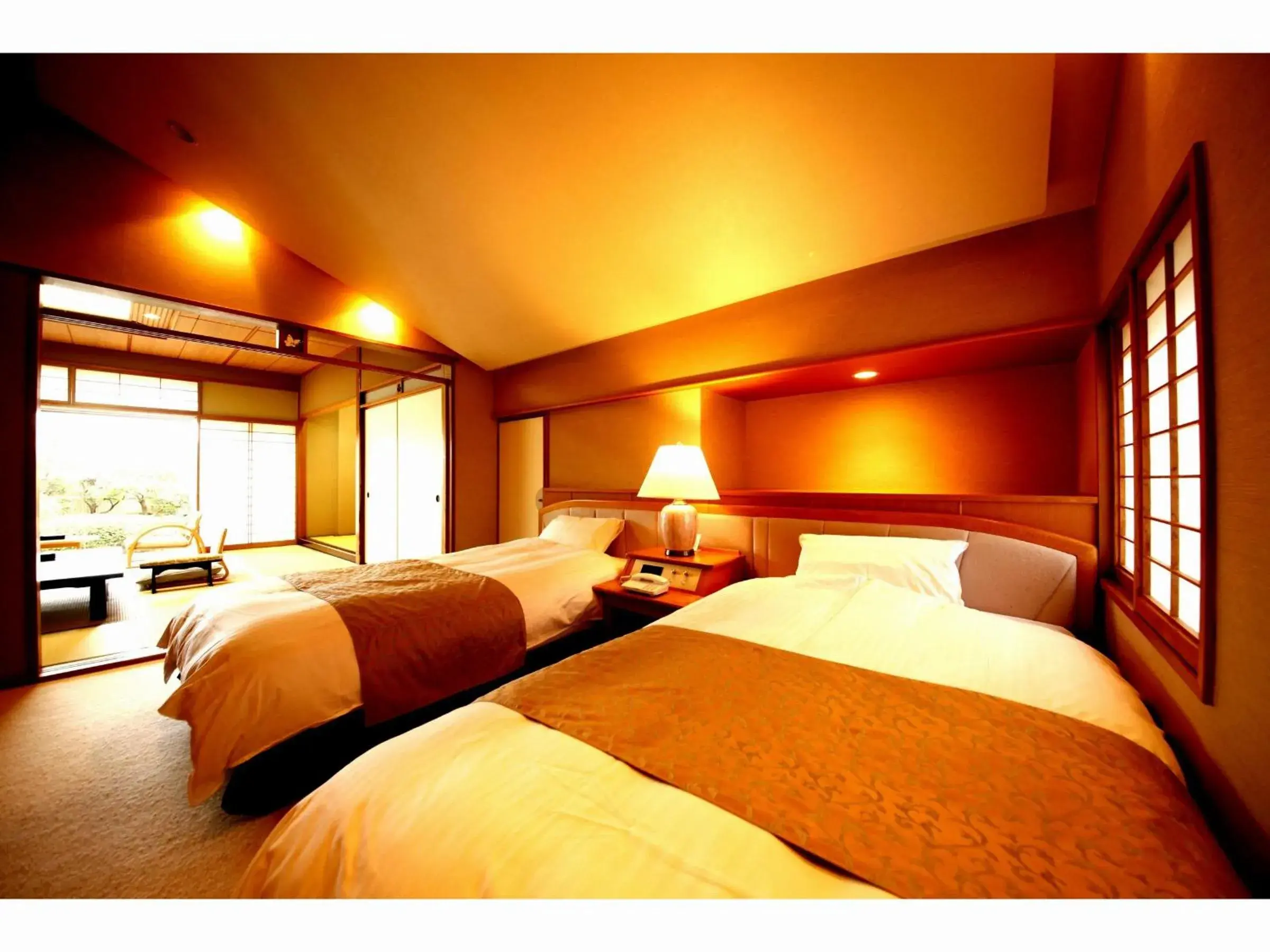 Bed in Hotel Okuyumoto Bed in Hotel Okuyumoto