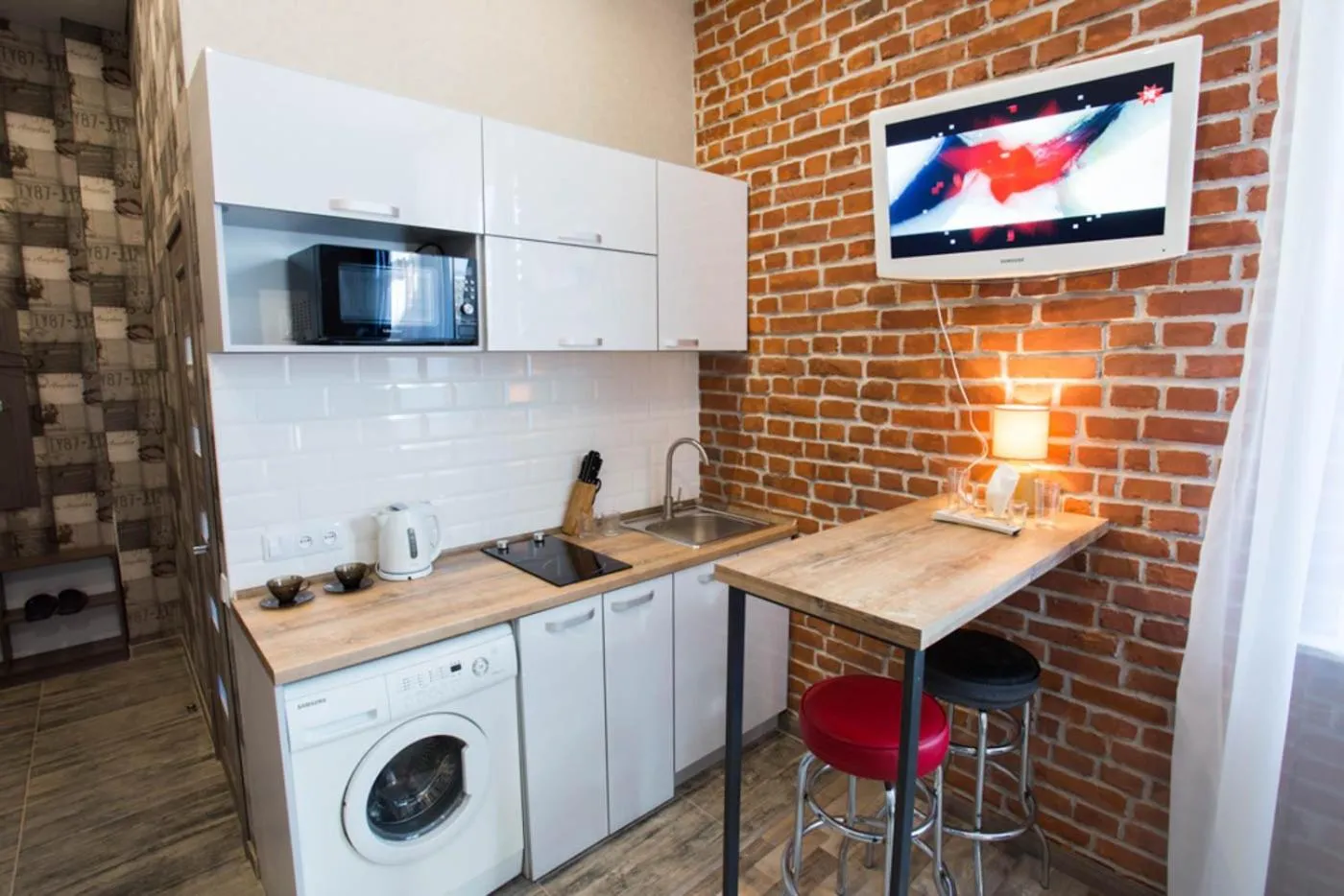 Kitchen or kitchenette in Apartments in Kharkiv Center - Darvina str. 17/1