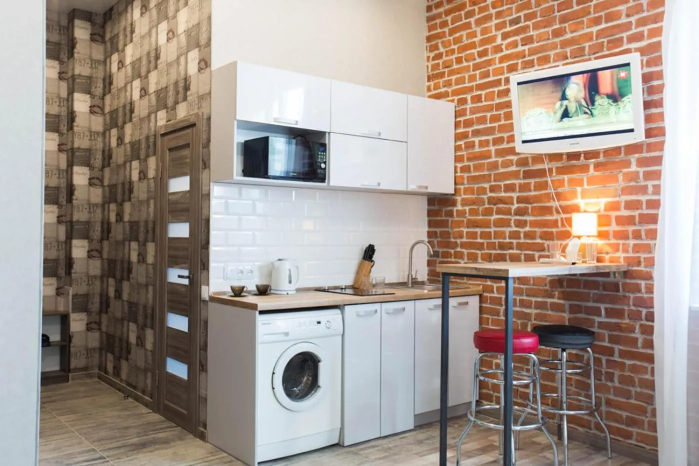 Kitchen or kitchenette in Apartments in Kharkiv Center - Darvina str. 17/1