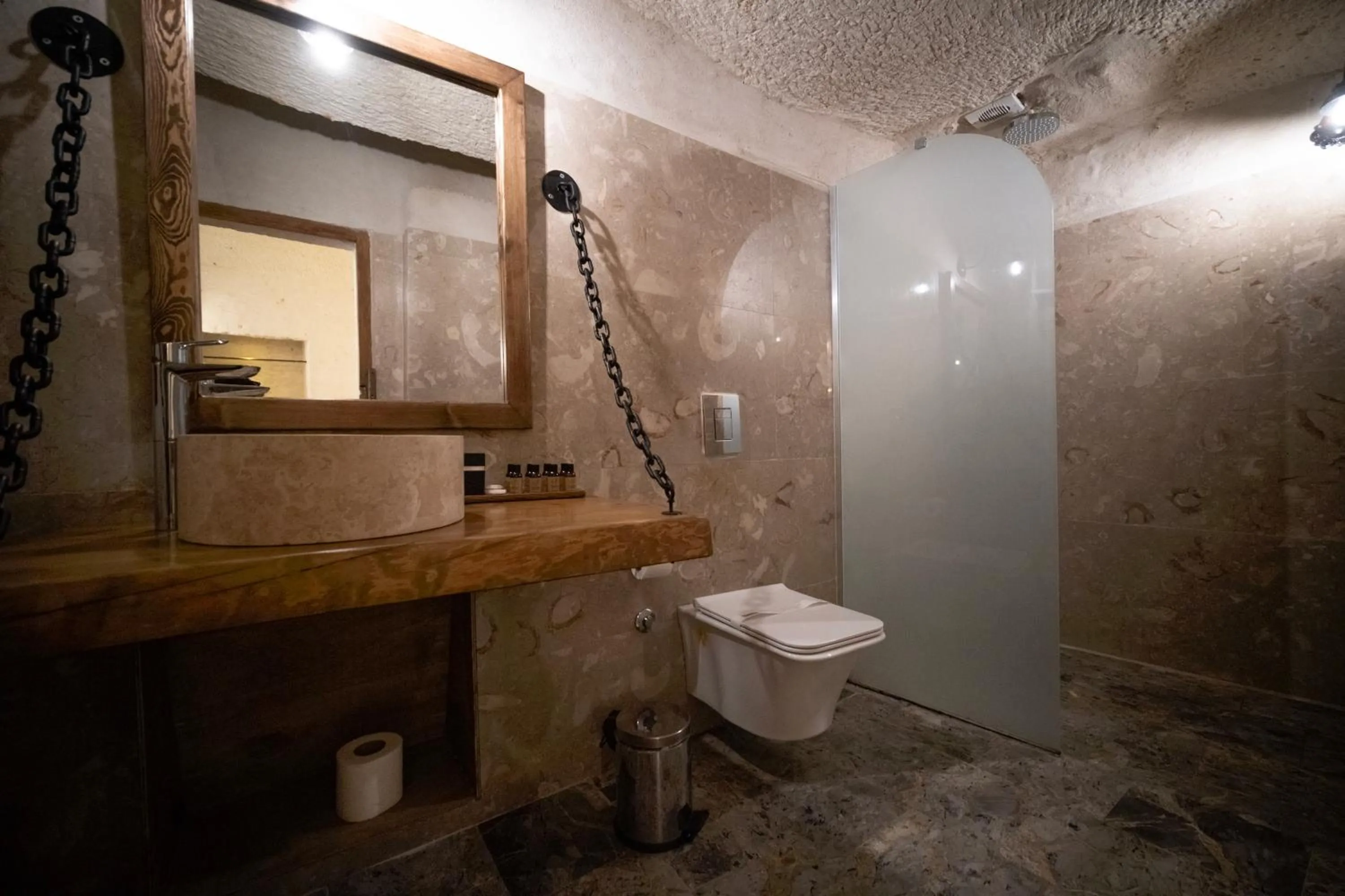 Shower in Urgup Evi Cave Hotel