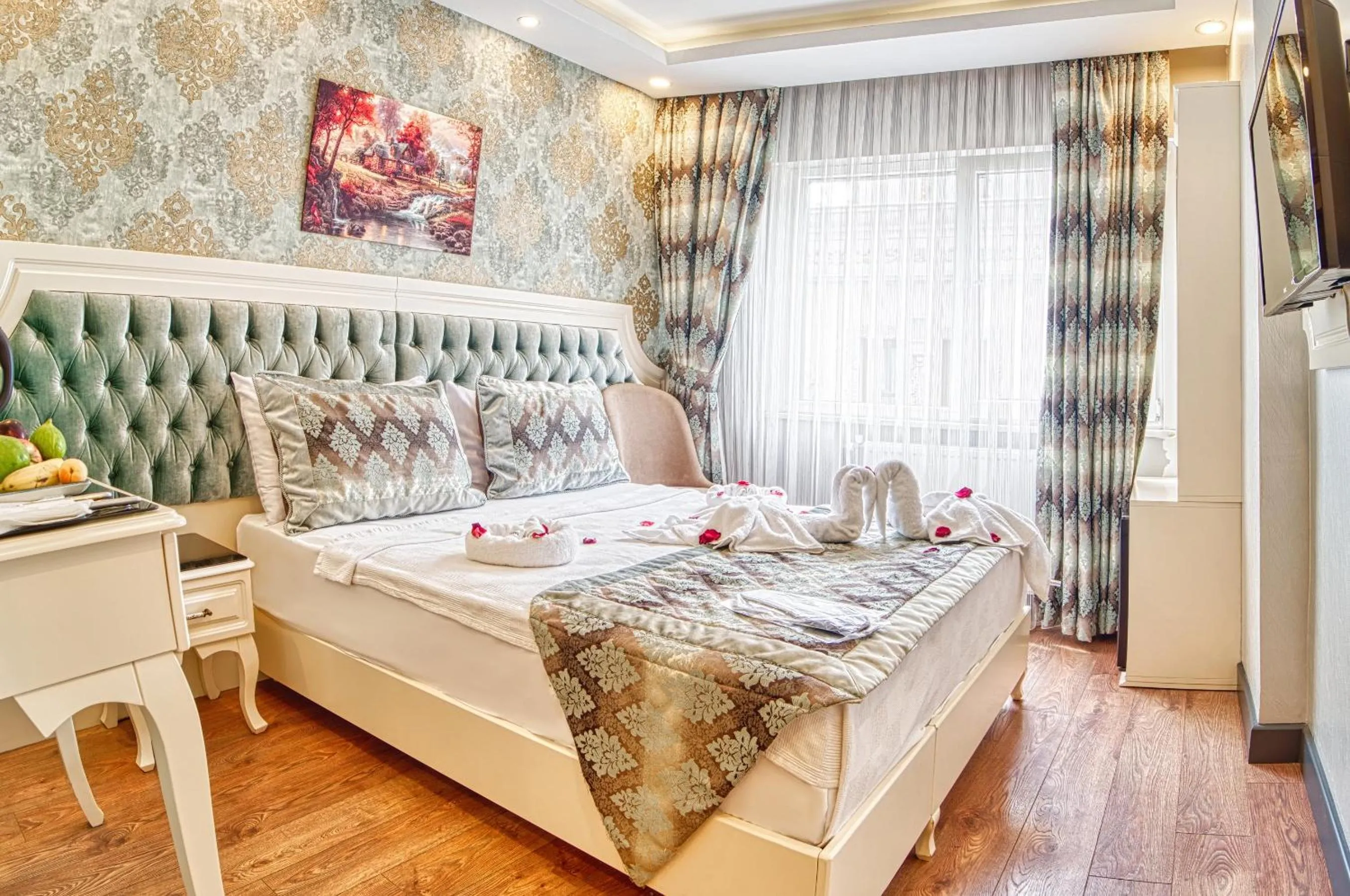 Bed in Sirkeci Ersu Hotel & SPA