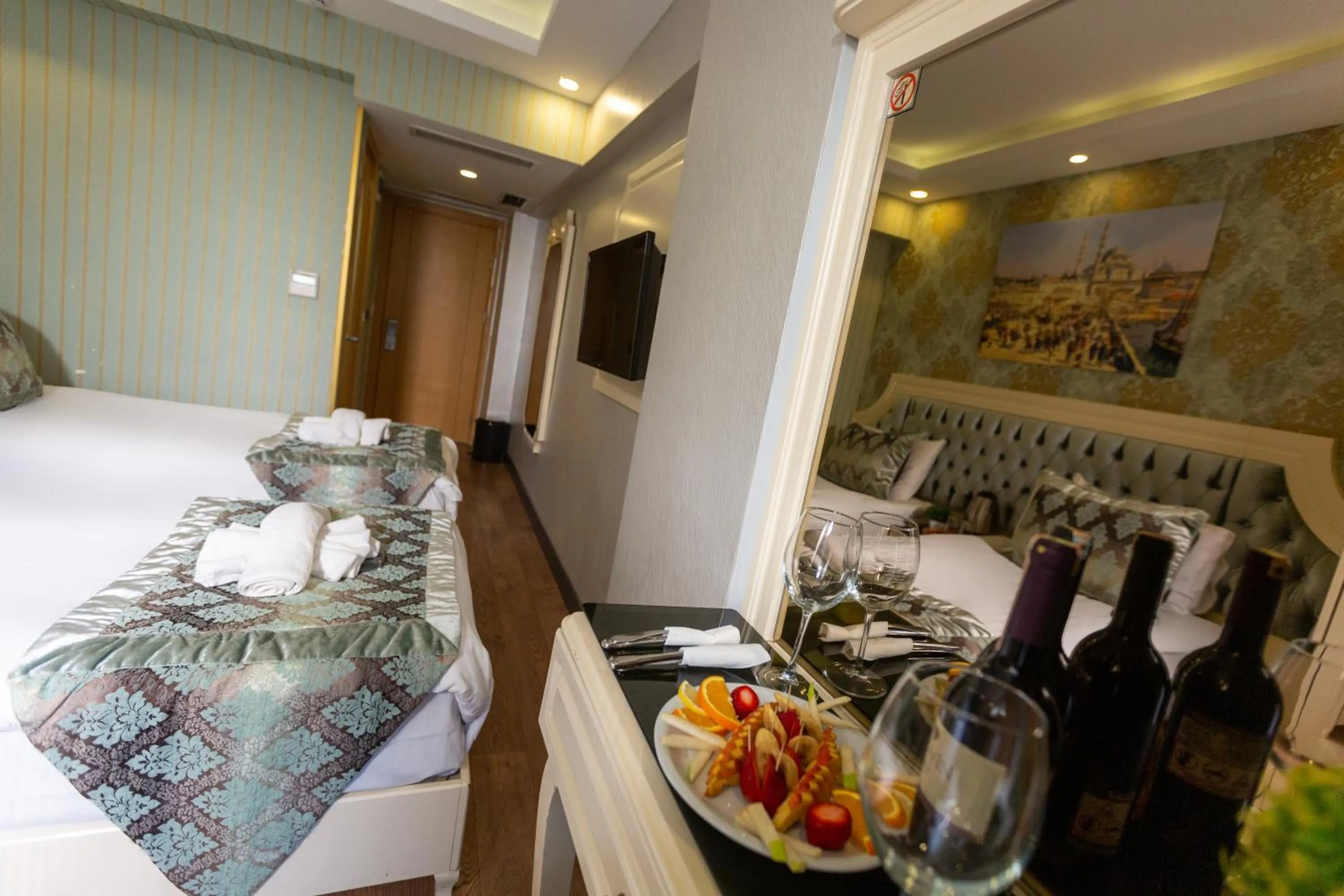 Bed in Sirkeci Ersu Hotel & SPA