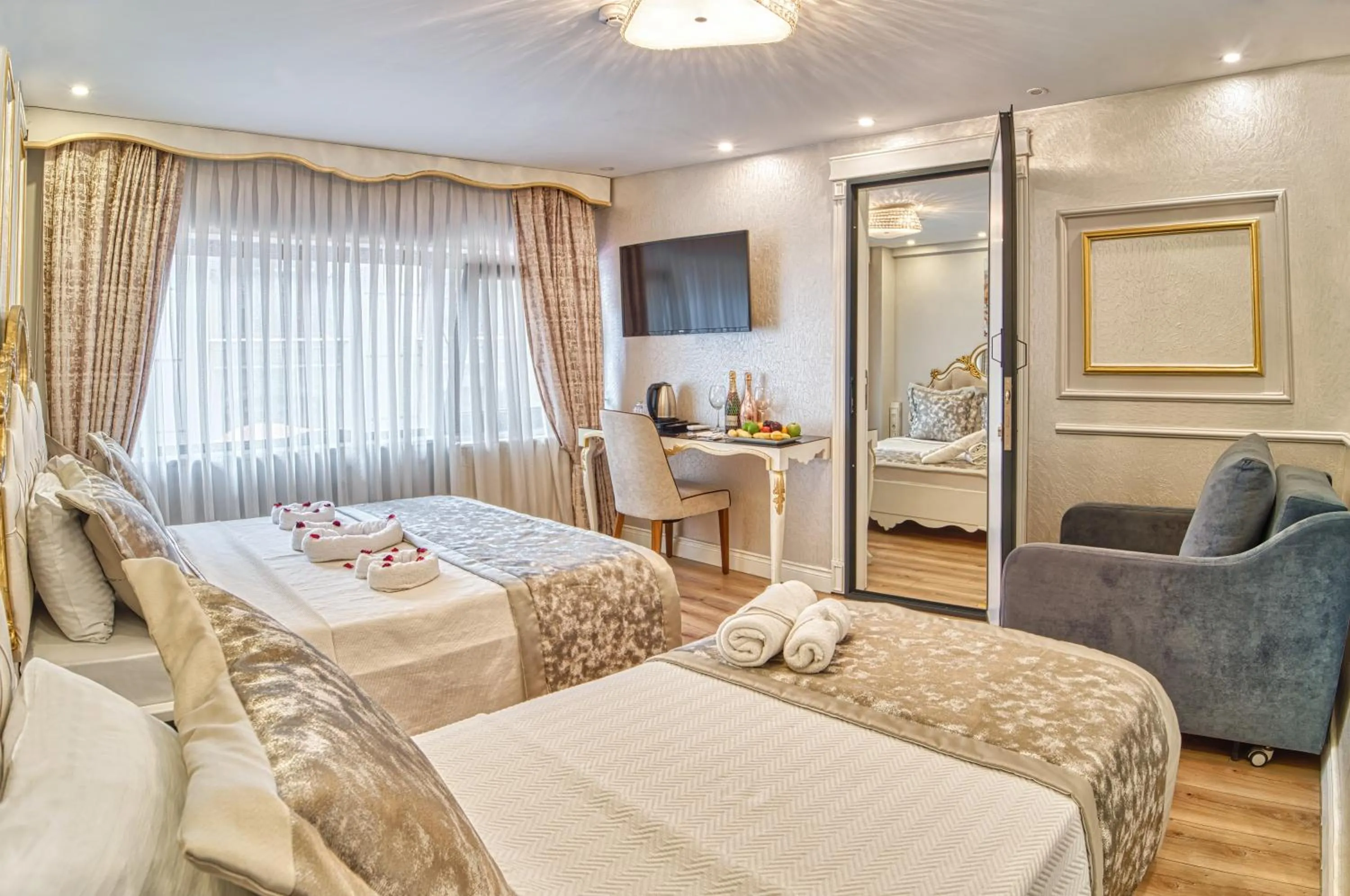Bed in Sirkeci Ersu Hotel & SPA