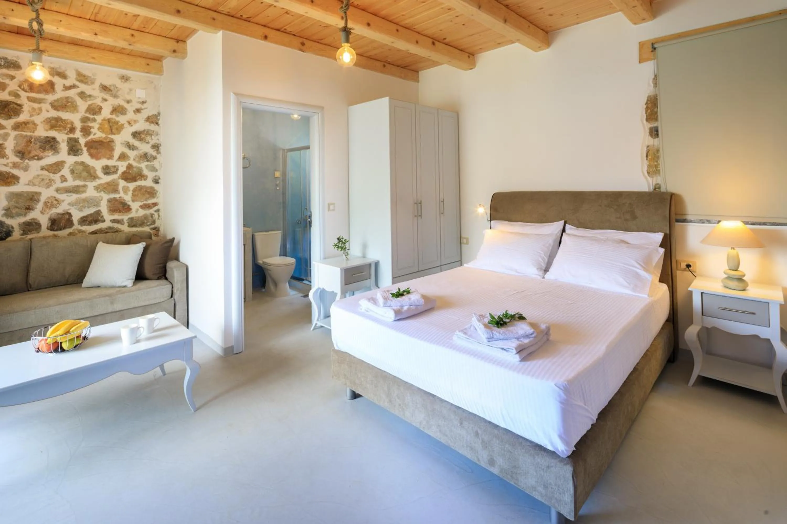 Bedroom, Bed in Molos Apartments