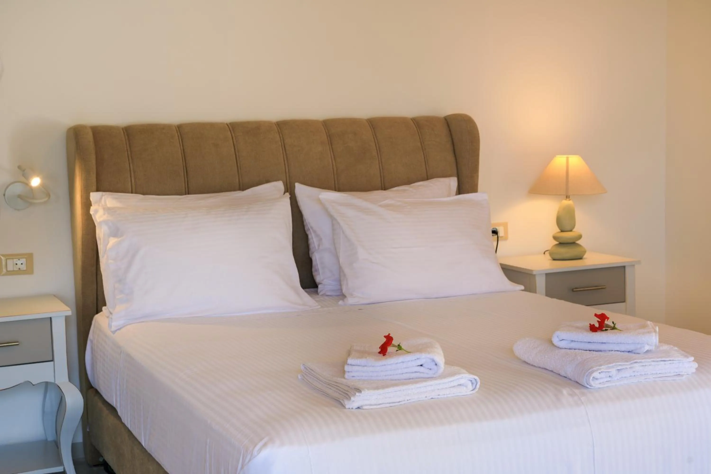 Bedroom, Bed in Molos Apartments