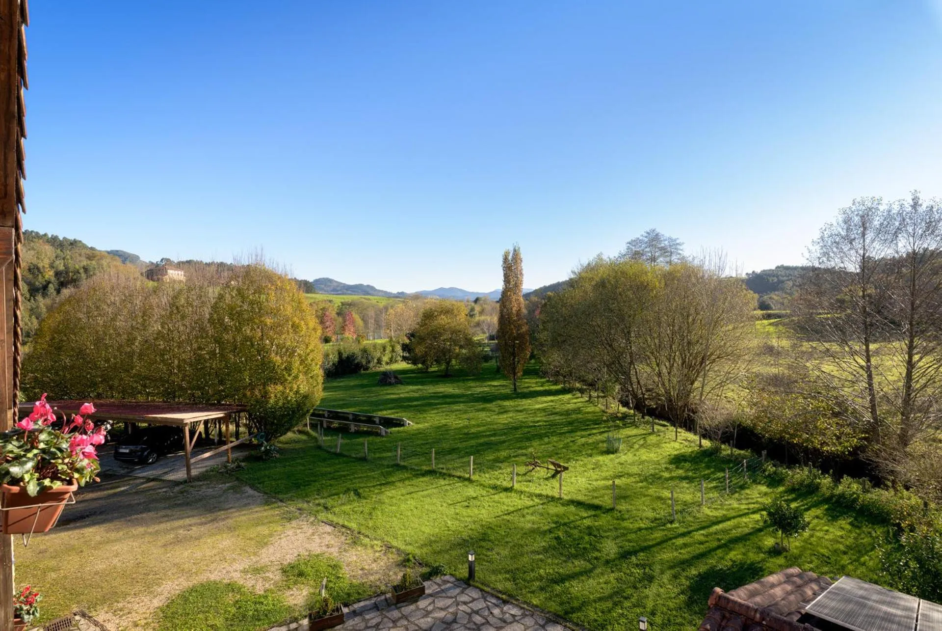 Garden view in Casa Rural Errota-Barri