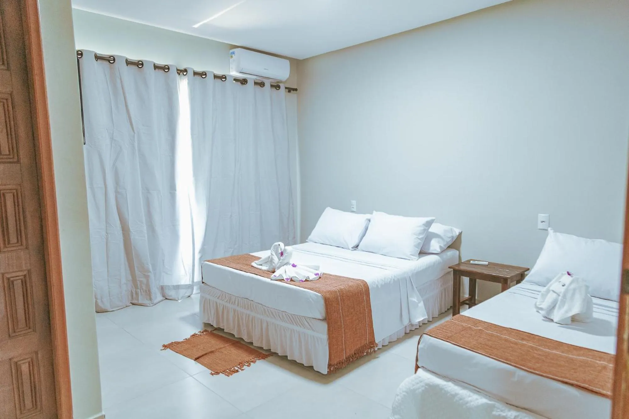 View (from property/room), Bed in Pousada Porto Da Barra