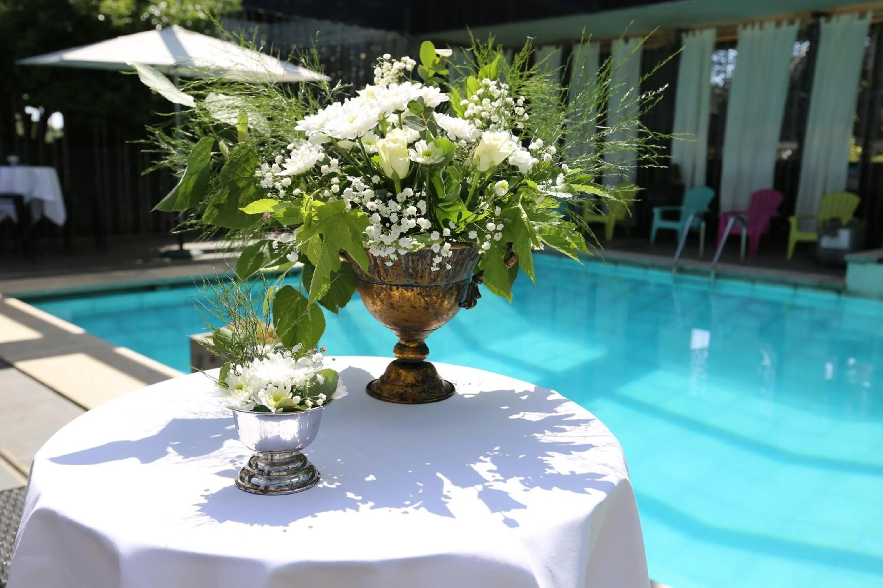 Pool view in Cors'Hotel
