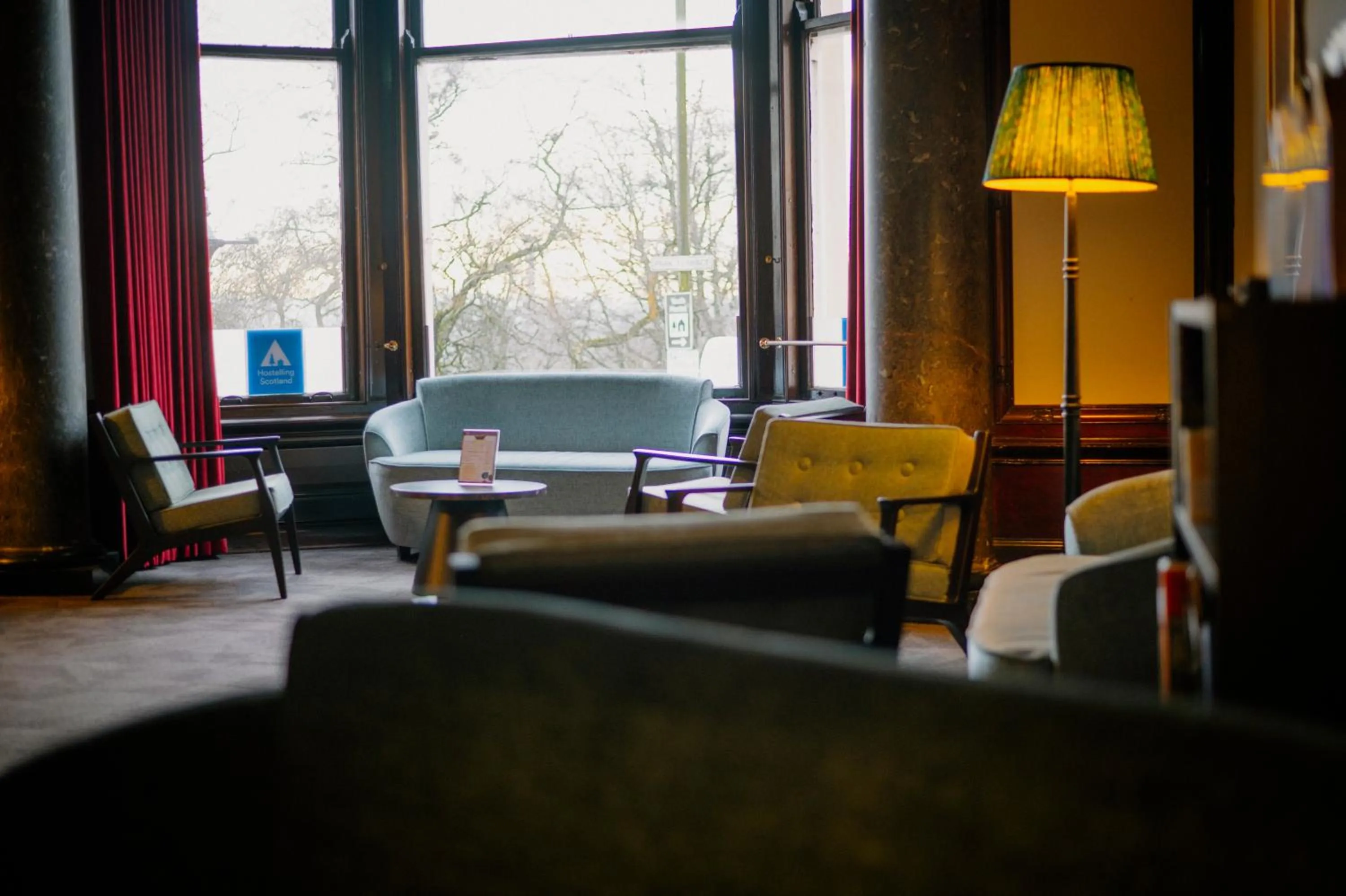 Living room in Glasgow Youth Hostel