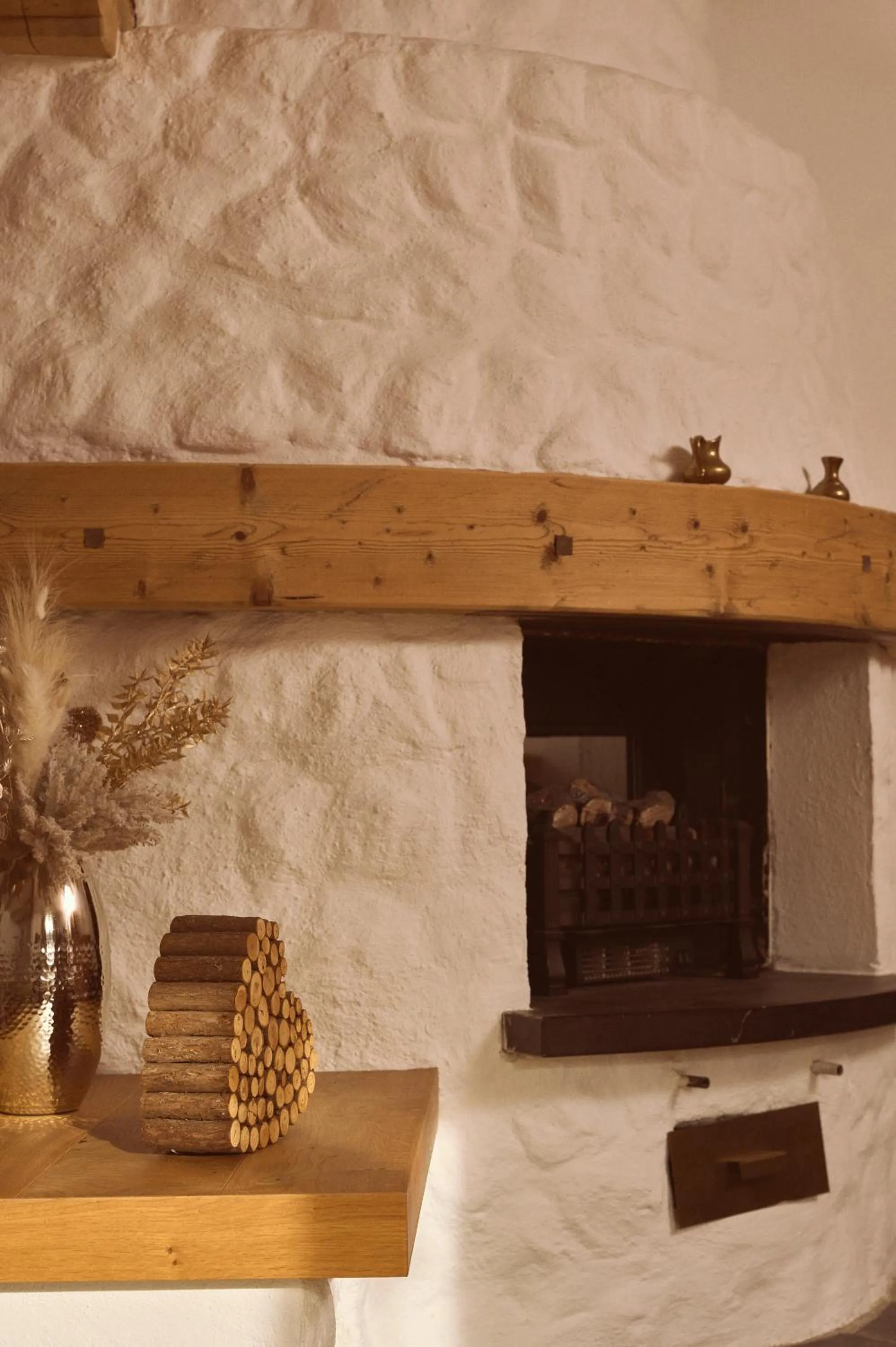 fireplace in Hotel Sonnalp