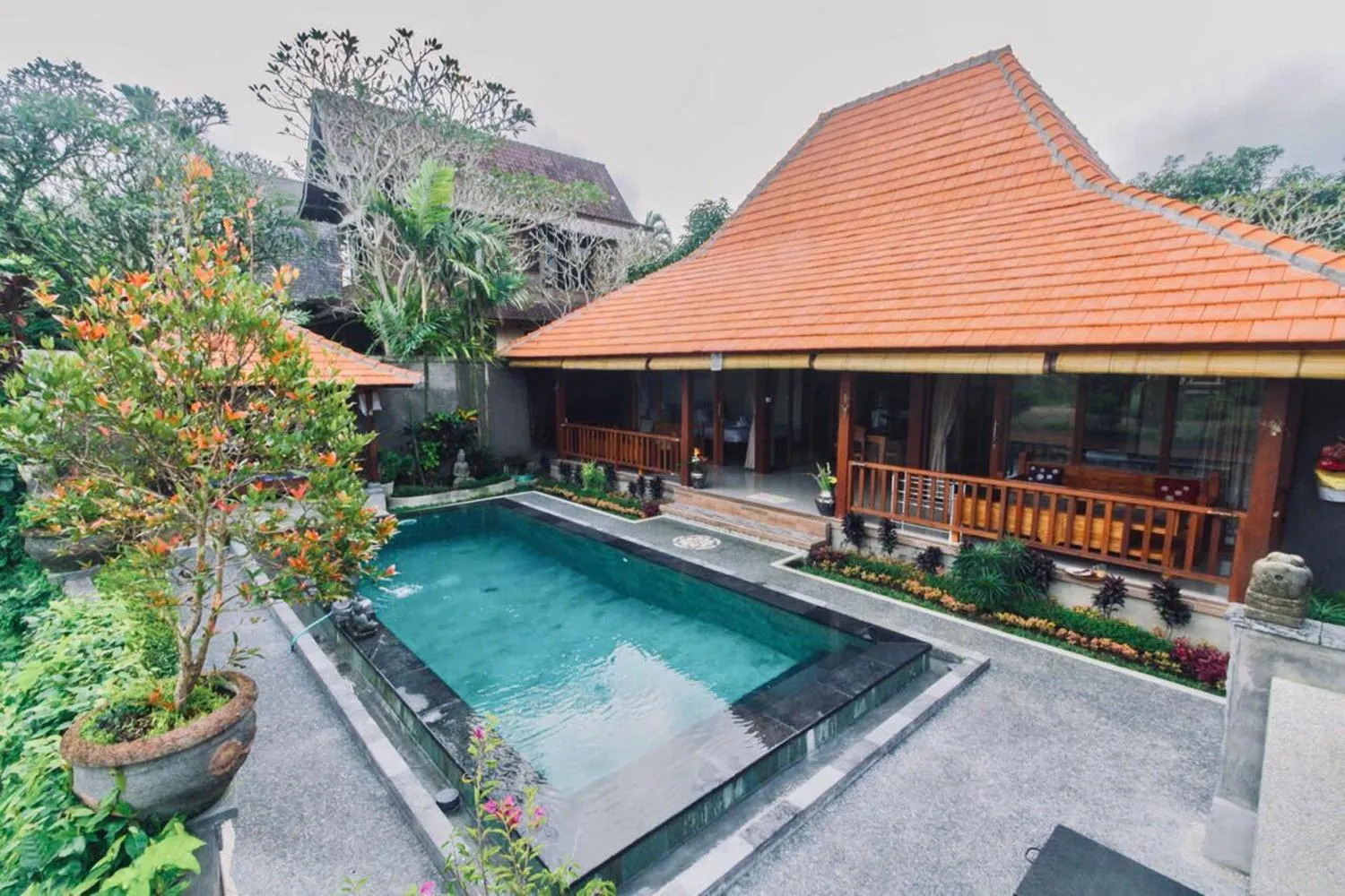 Patio in Sari Bamboo Bungalows