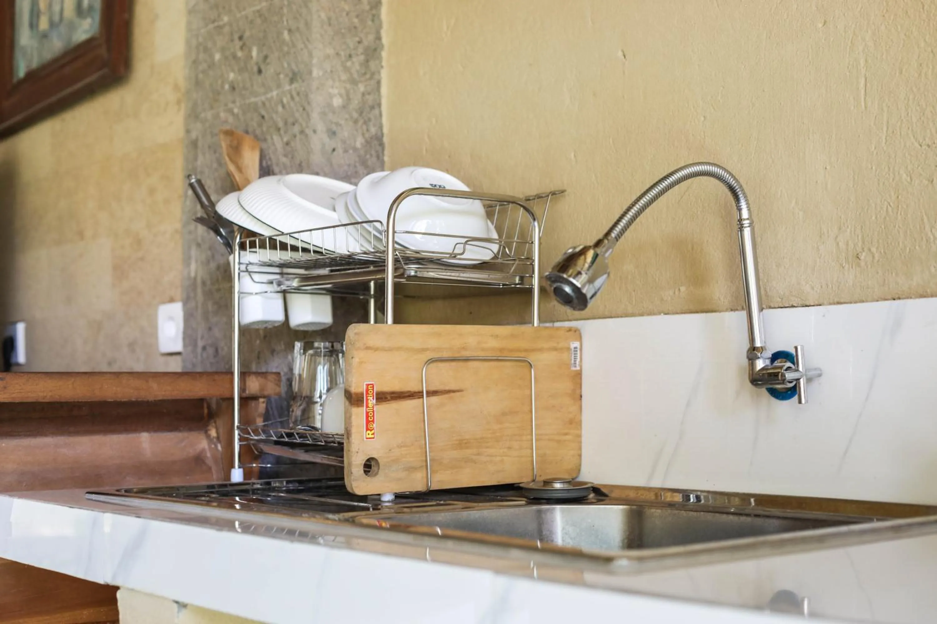 kitchen in Sari Bamboo Bungalows