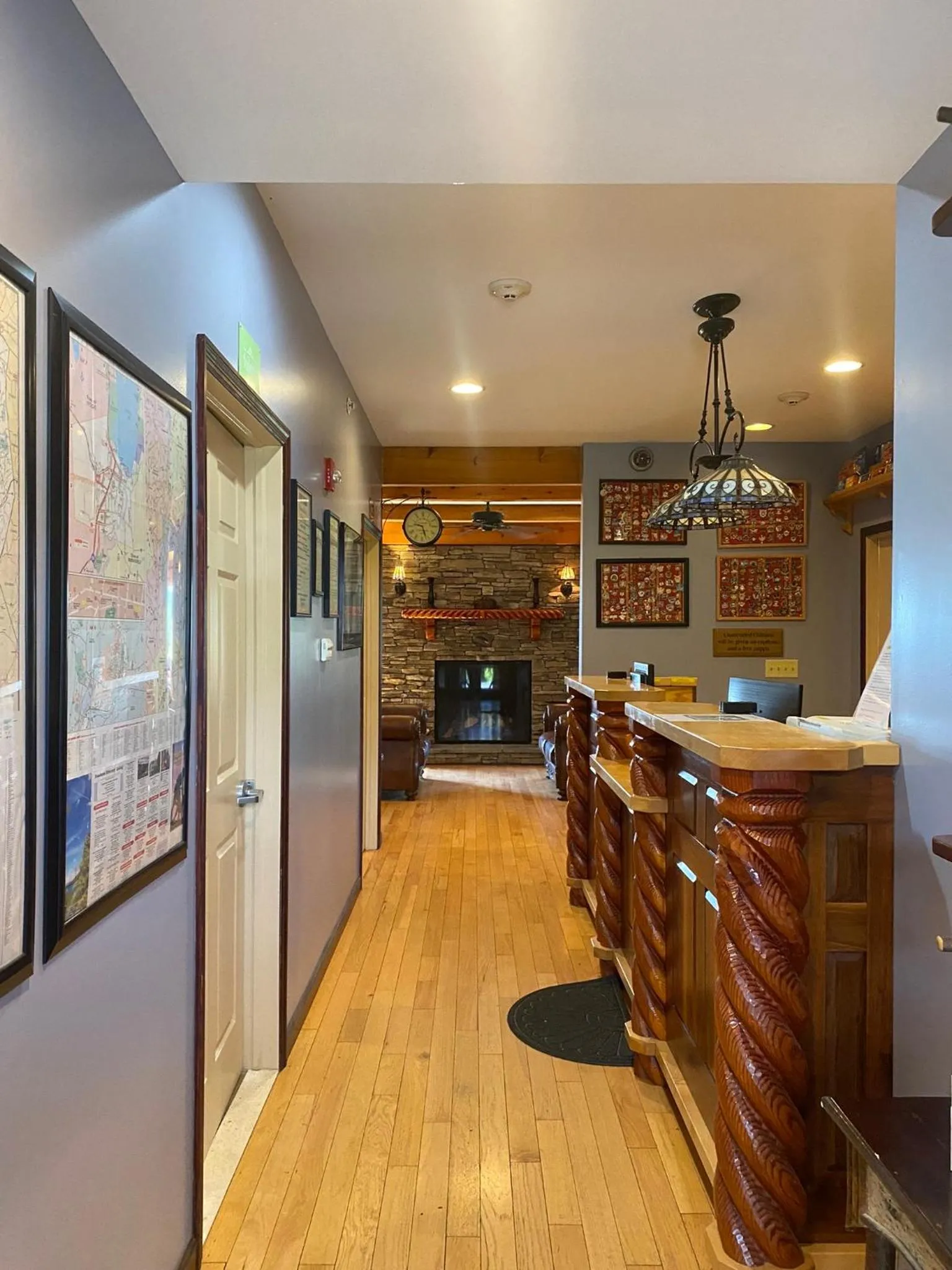 Lobby or reception in August Lodge Cooperstown