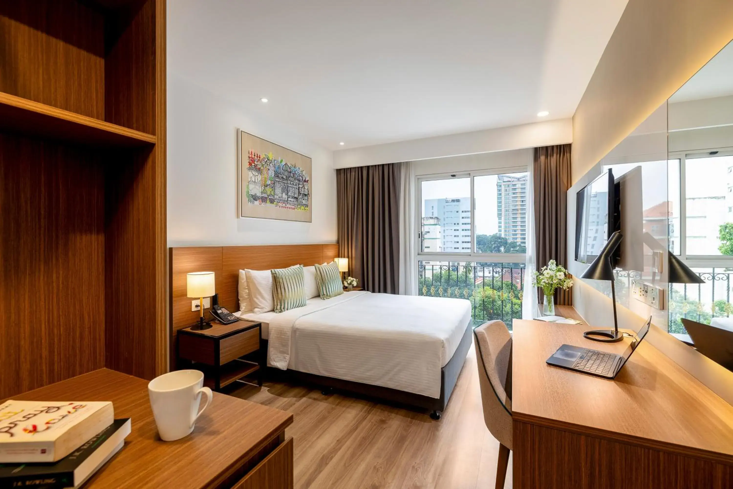 Bed in T-Ritz Saigon Hotel & Apartment Bed in T-Ritz Saigon Hotel & Apartment