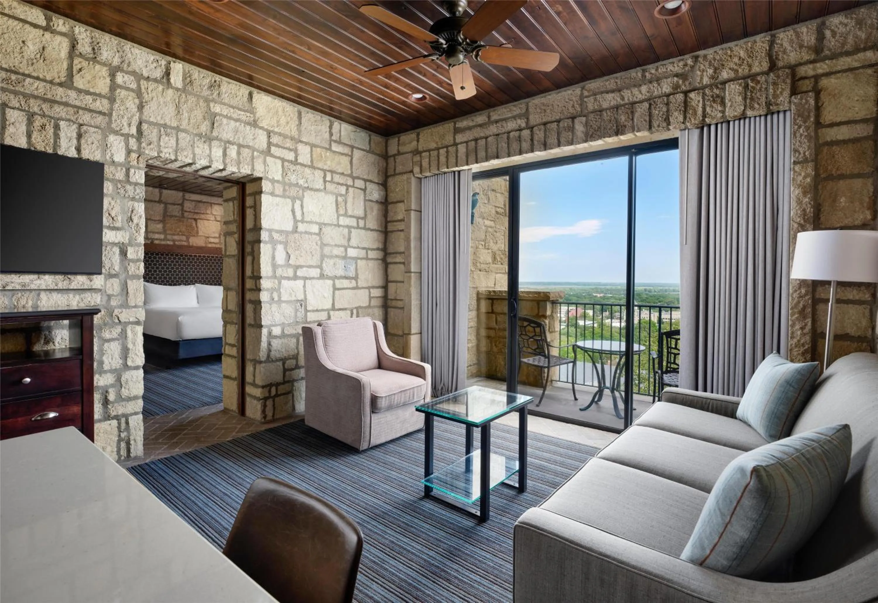 Living room in The Oread Lawrence, Tapestry Collection by Hilton
