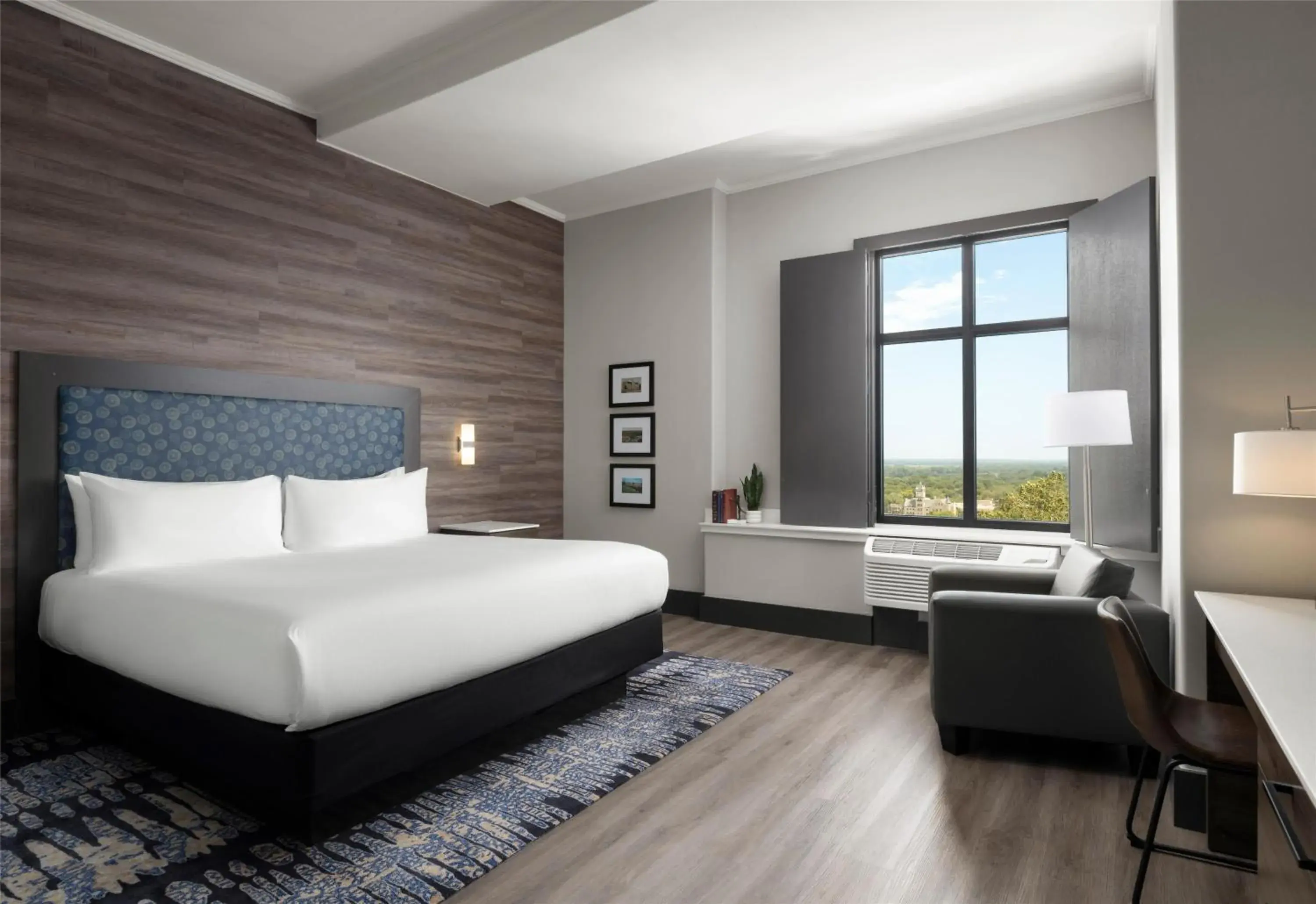 Bed in The Oread Lawrence, Tapestry Collection by Hilton Bed in The Oread Lawrence, Tapestry Collection by Hilton