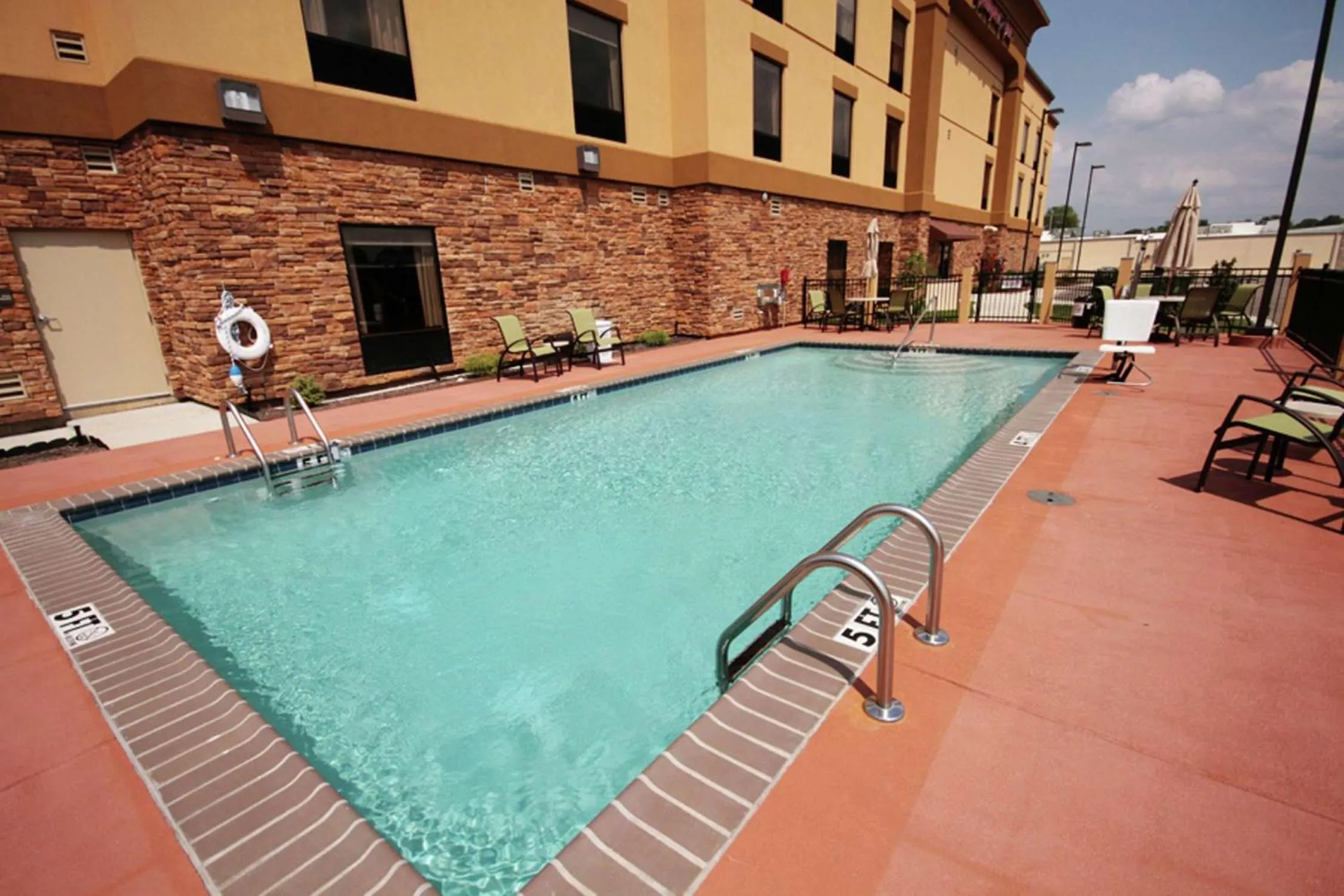 Pool view in Hampton Inn Milan