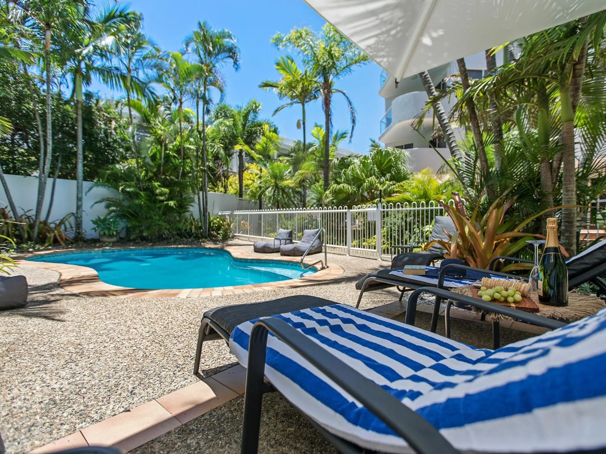 Pool view in The Burlington Holiday Apartments