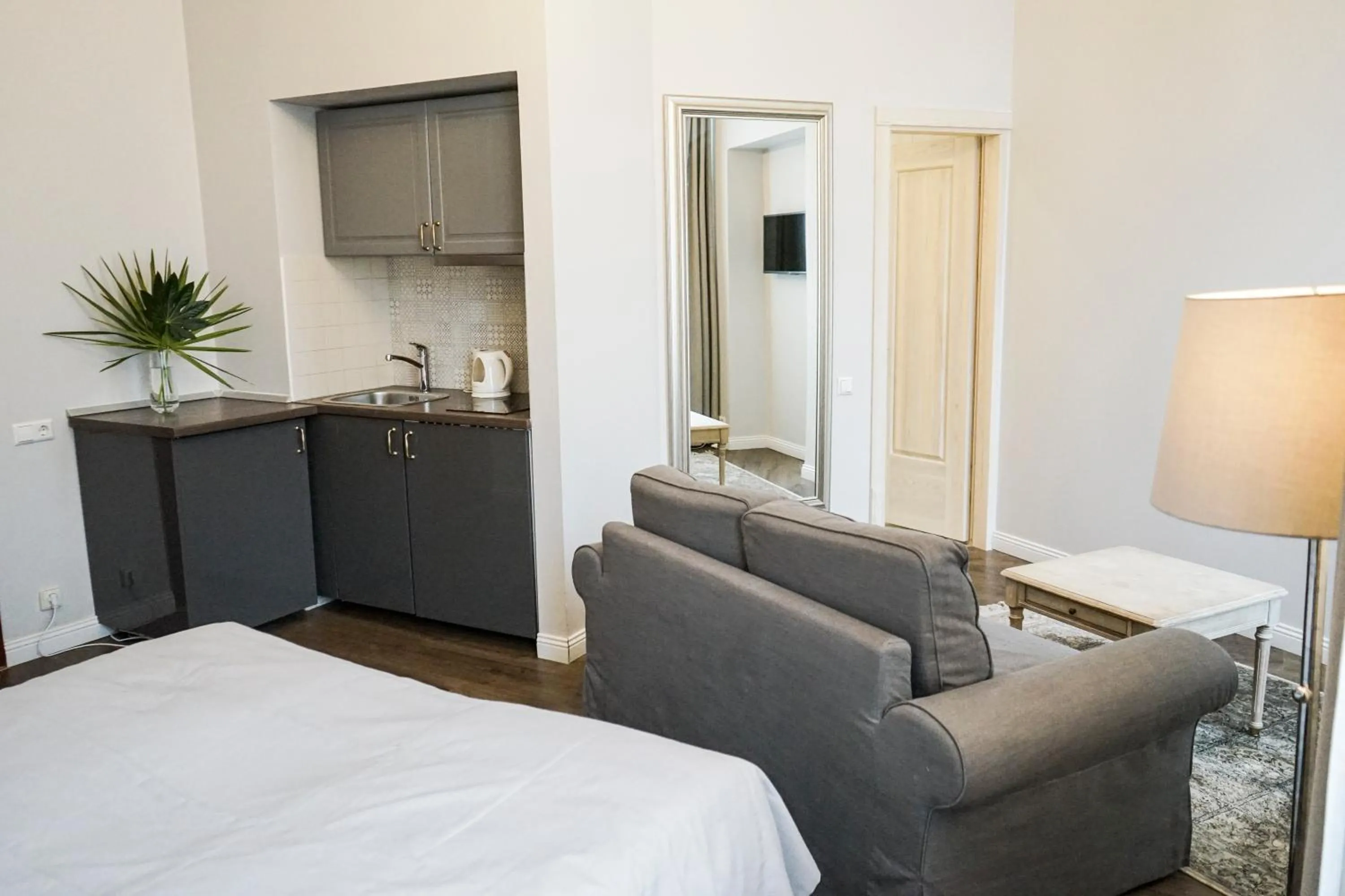 Living room, Bed in Guest House Senasis Pastas
