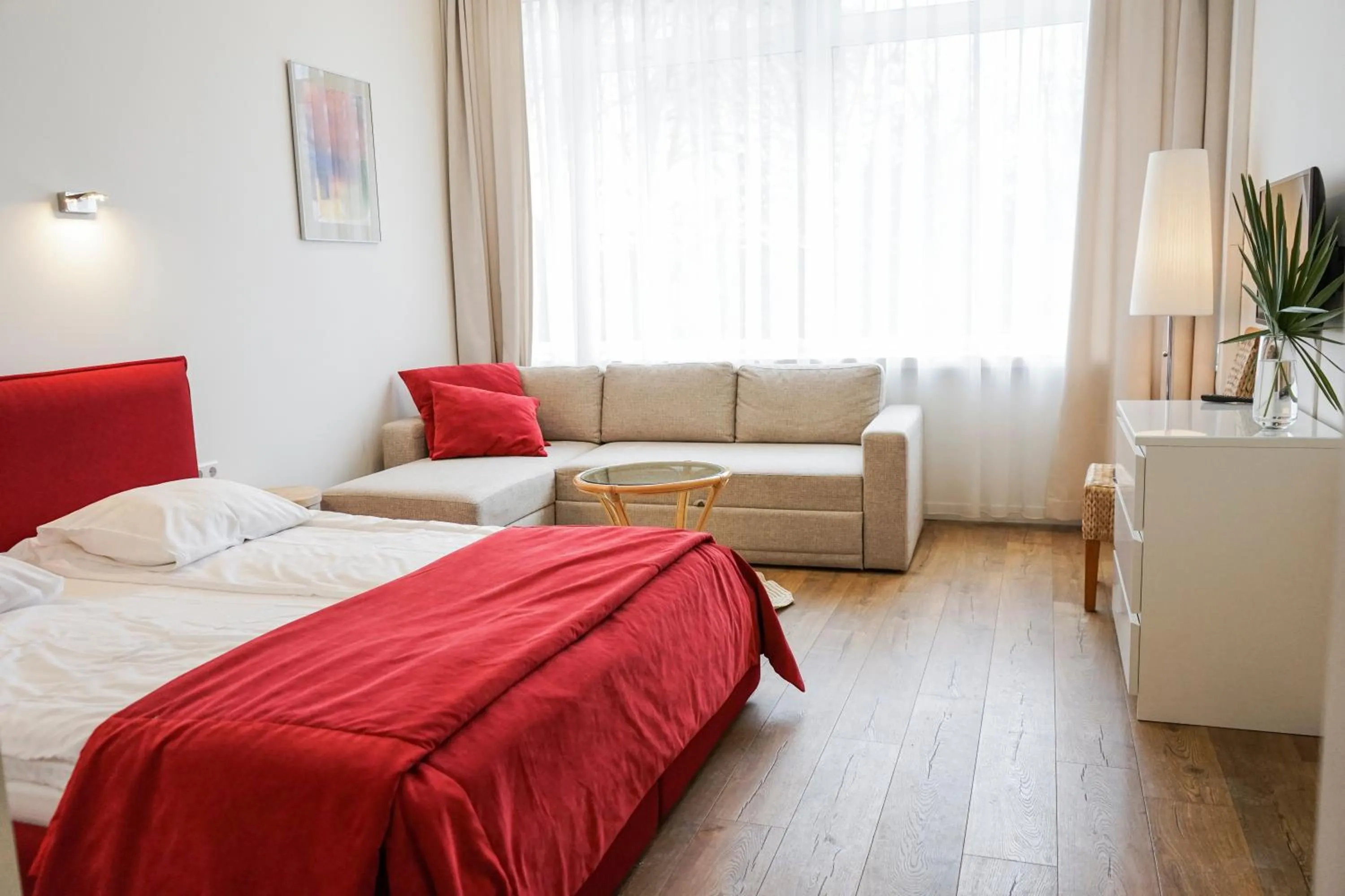 Living room, Bed in Guest House Senasis Pastas