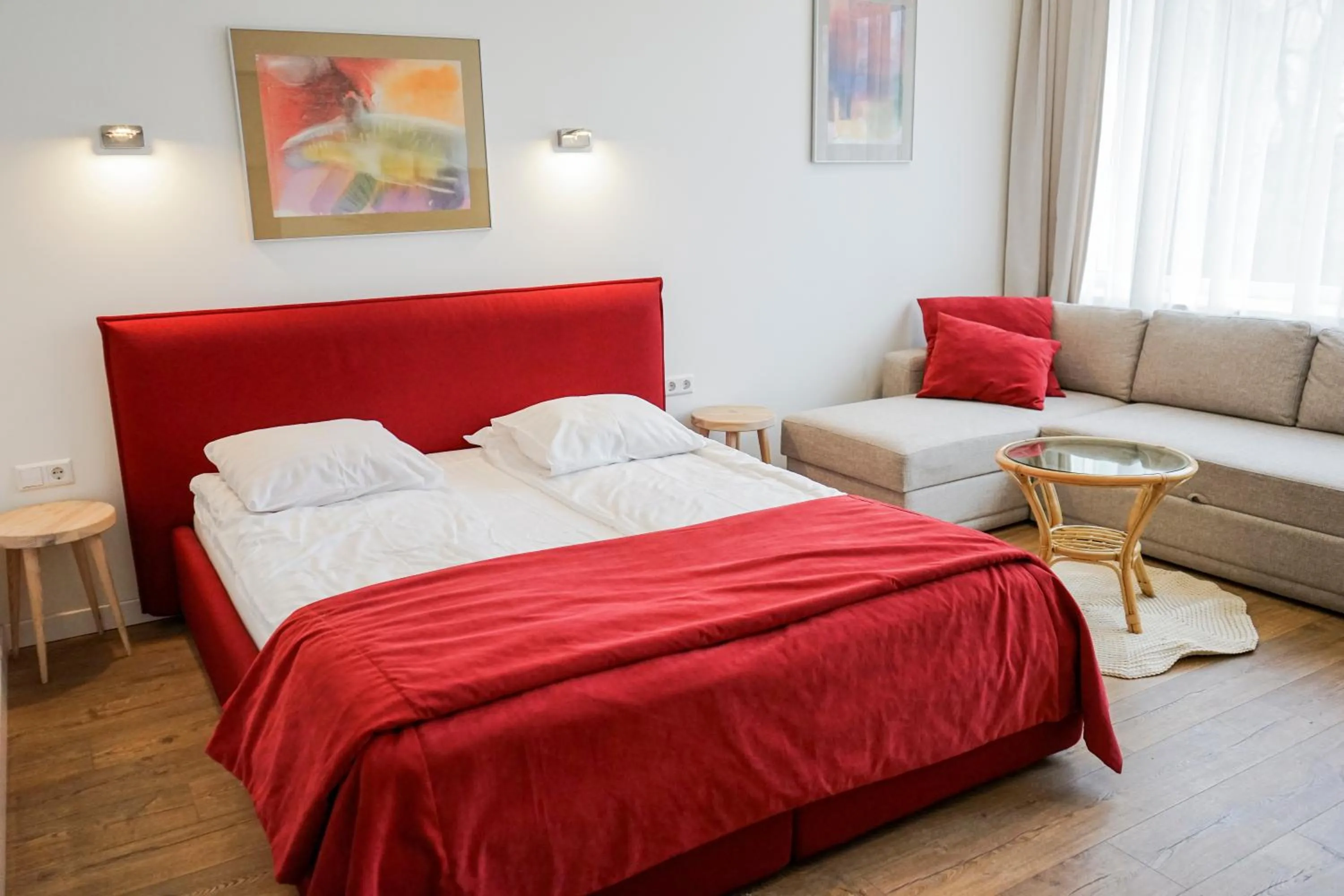 Living room, Bed in Guest House Senasis Pastas