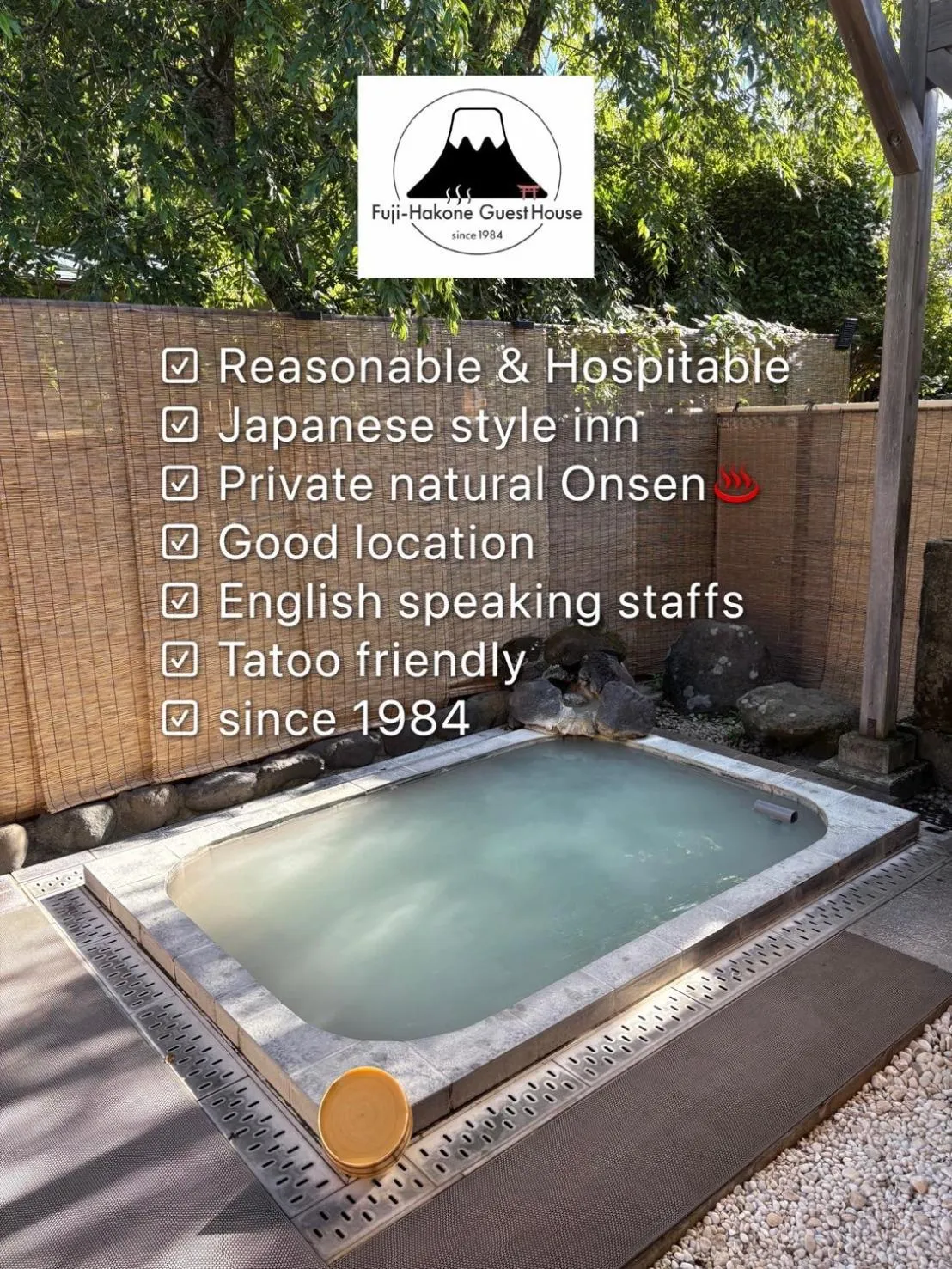 Open Air Bath in Fuji-Hakone Guest House