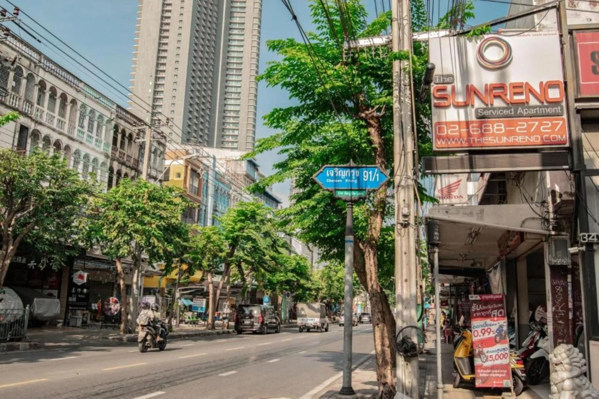 Street view in The Sunreno Hotel Bangkok