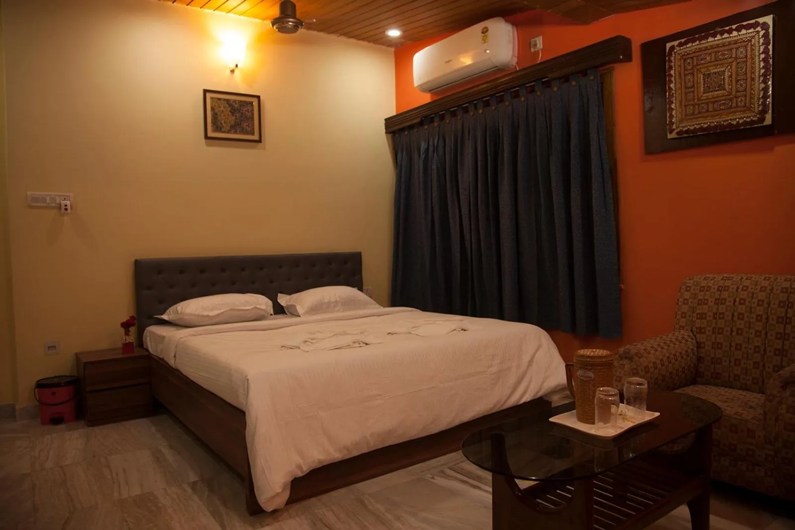 Bed in Om Sai Villa Guesthouse