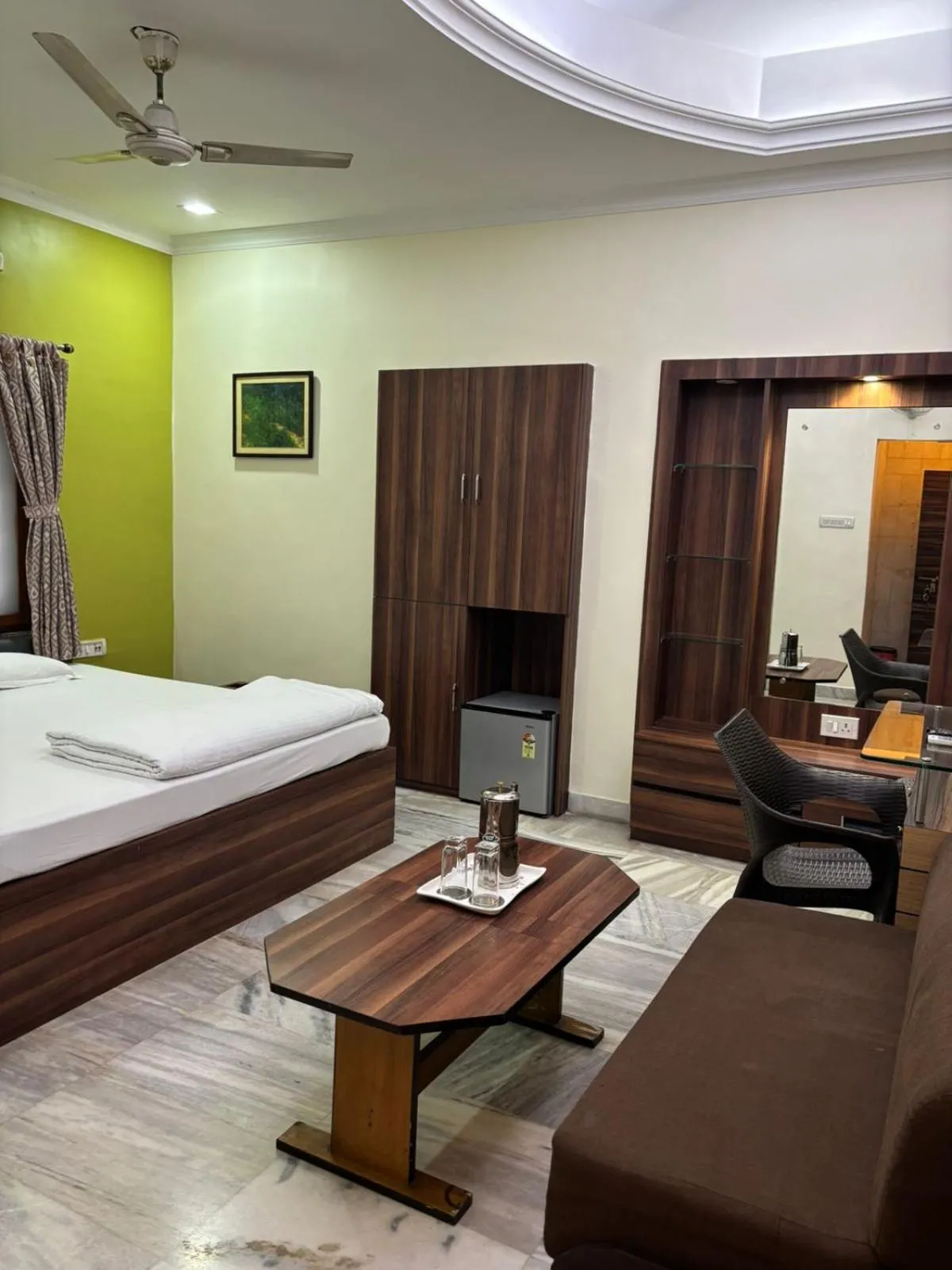 Bed in Om Sai Villa Guesthouse