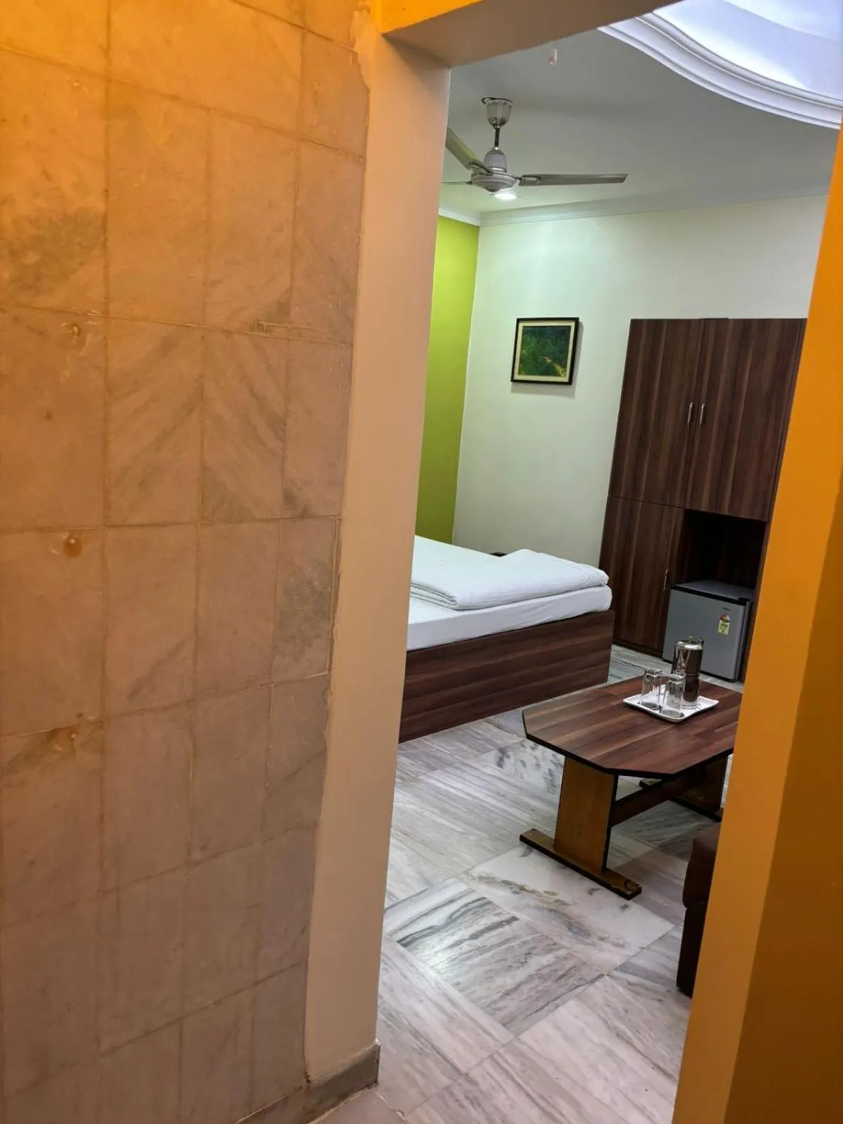 Bed in Om Sai Villa Guesthouse