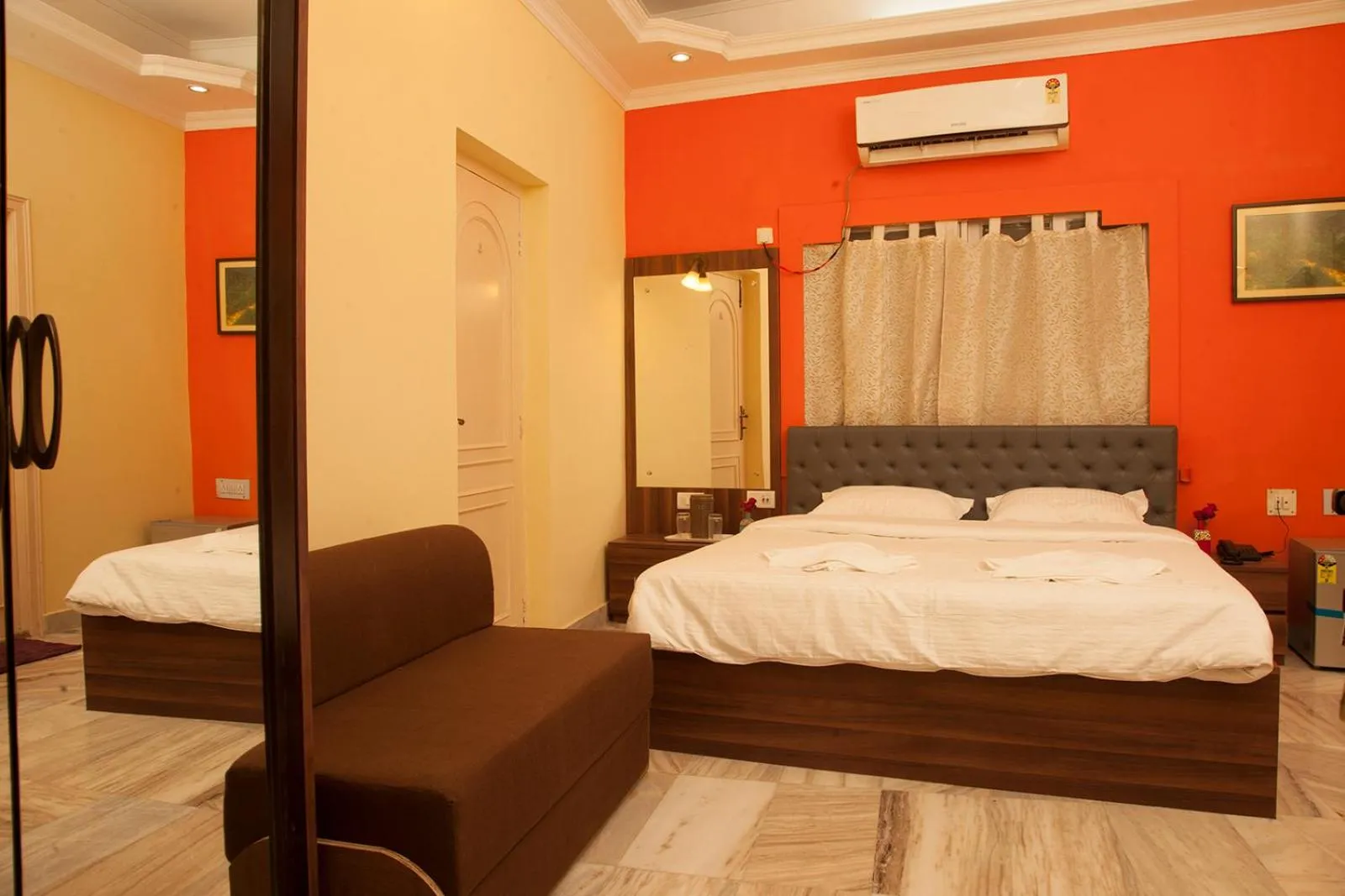 Bed in Om Sai Villa Guesthouse
