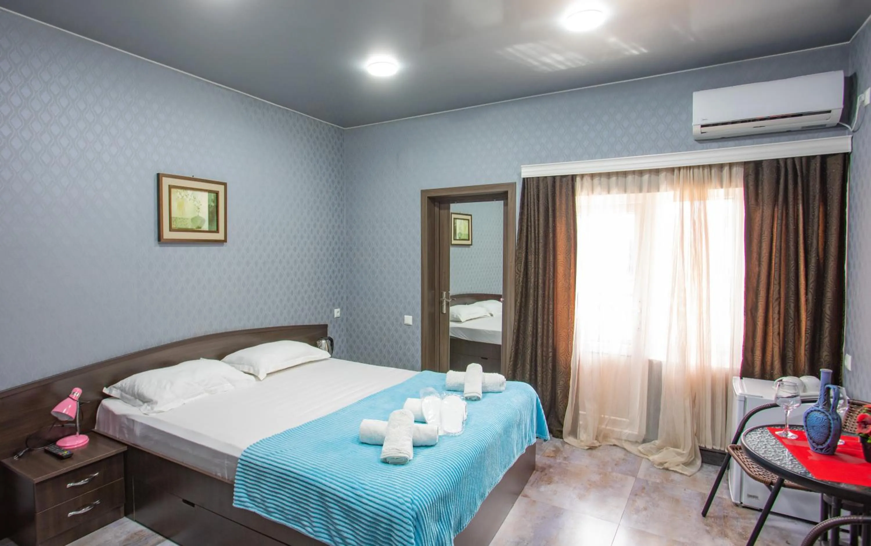 Bed in Hotel Homeland