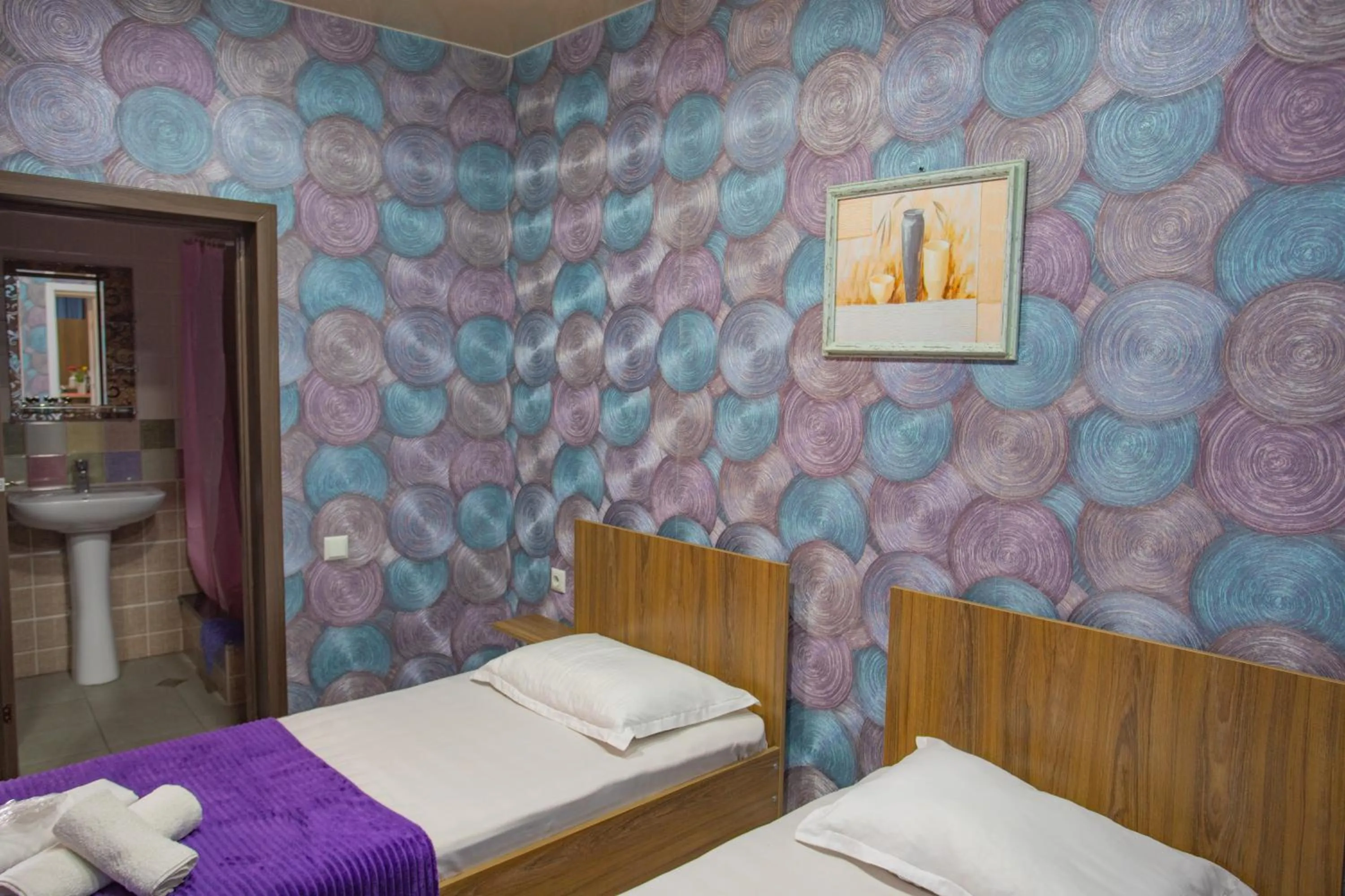 Bed in Hotel Homeland
