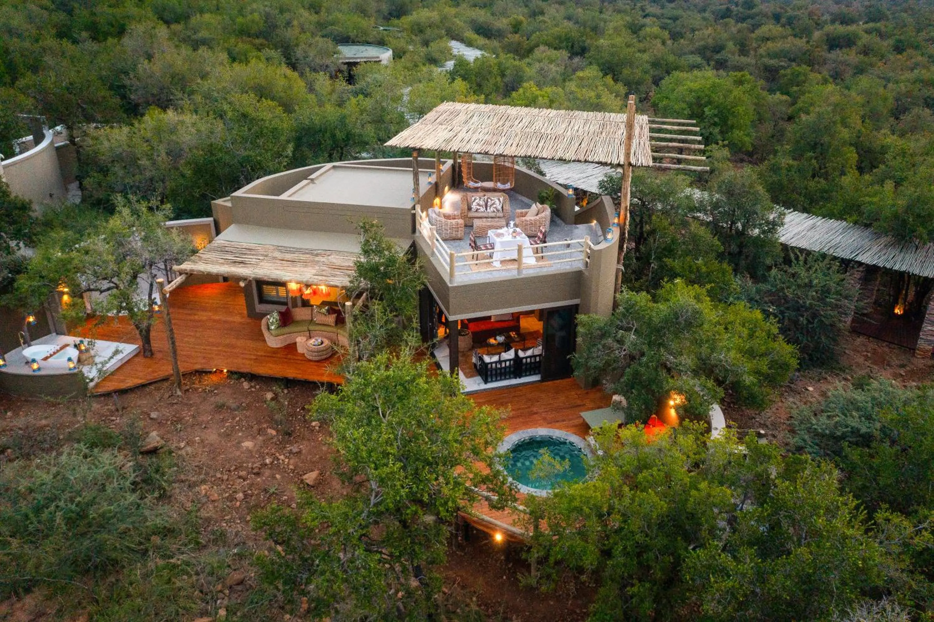 Bird's eye view in Lush Private Game Lodge