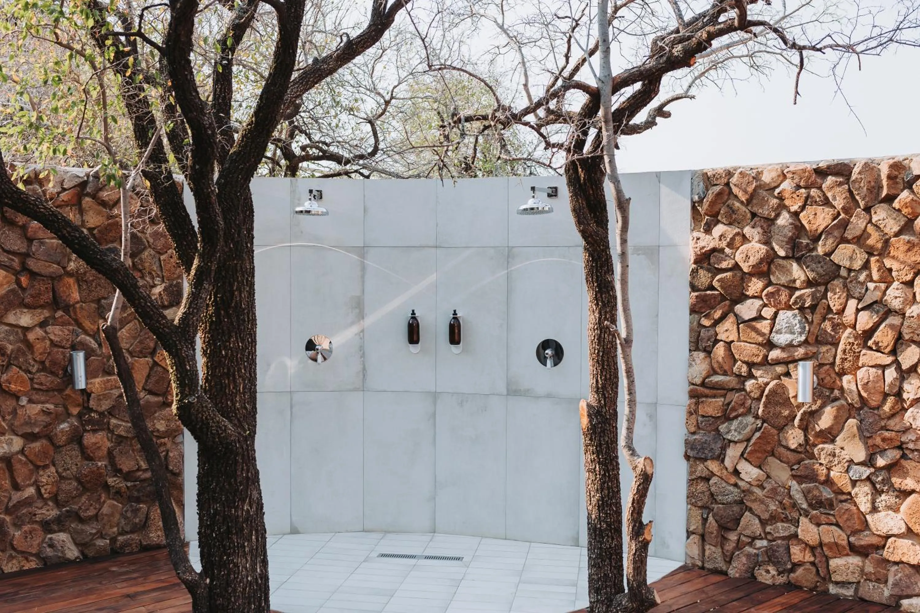 Open Air Bath in Lush Private Game Lodge