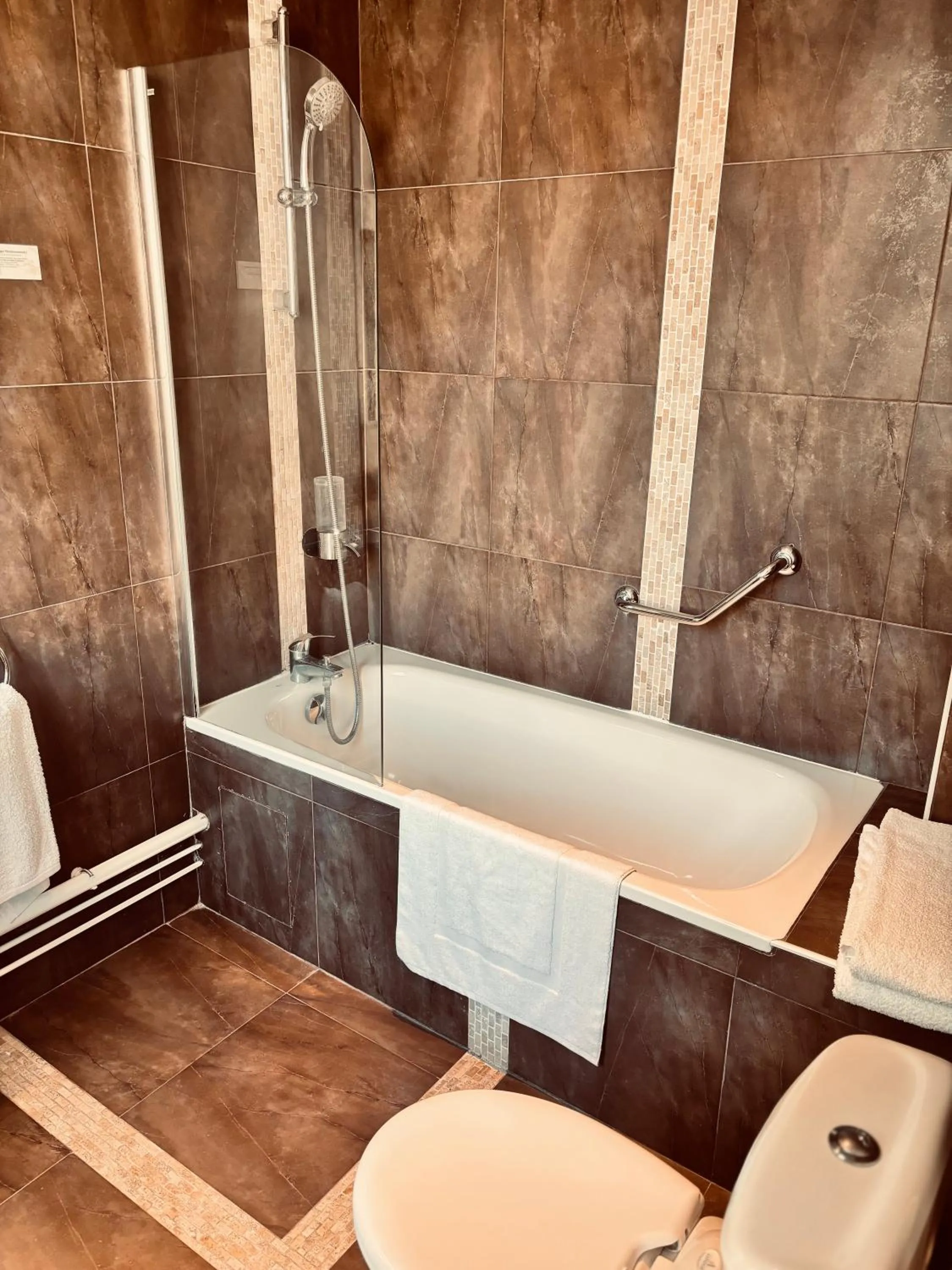 Toilet in Logis Hôtel Saint Martin