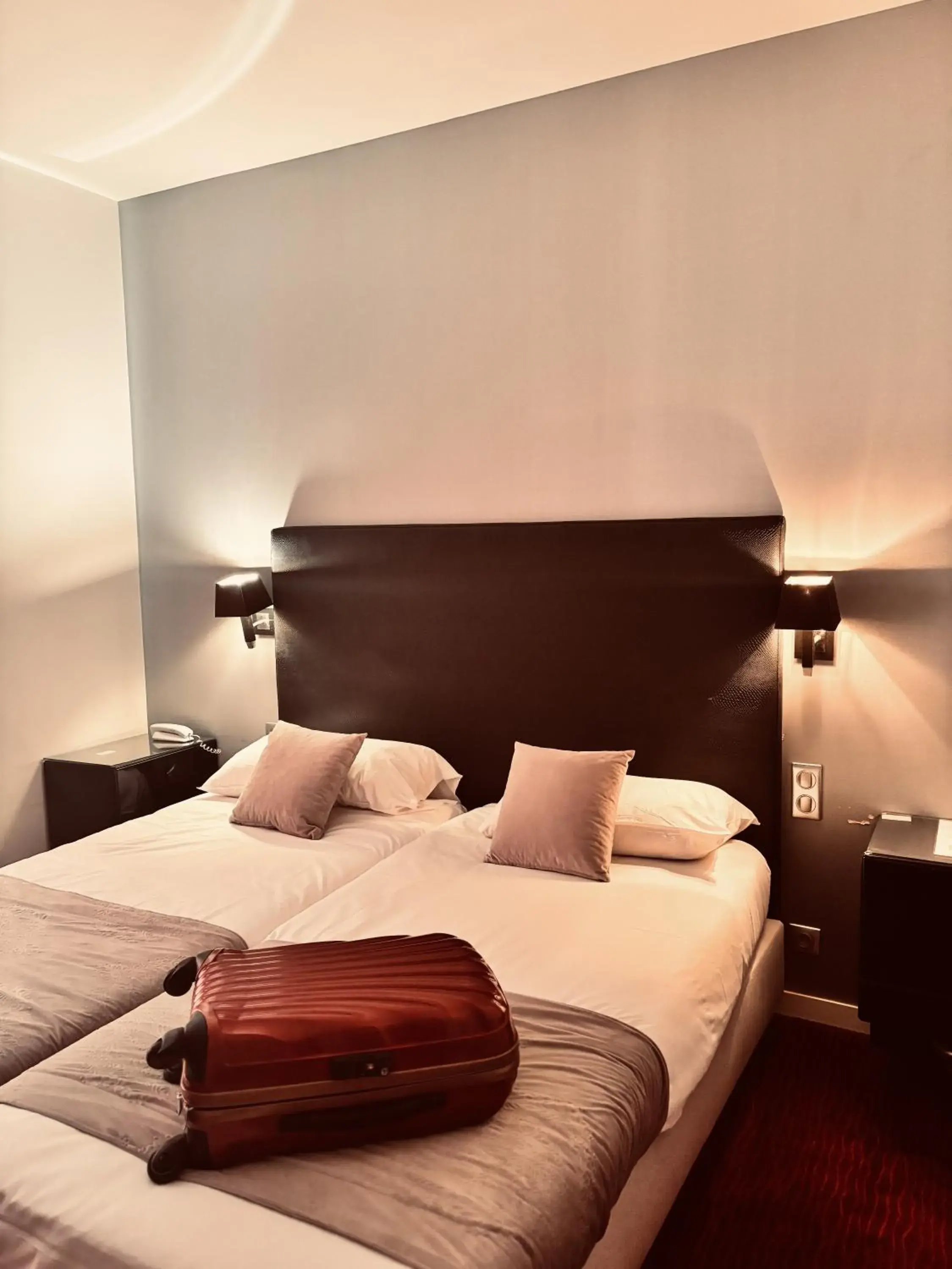 Twin Room in Logis Hôtel Saint Martin Twin Room in Logis Hôtel Saint Martin