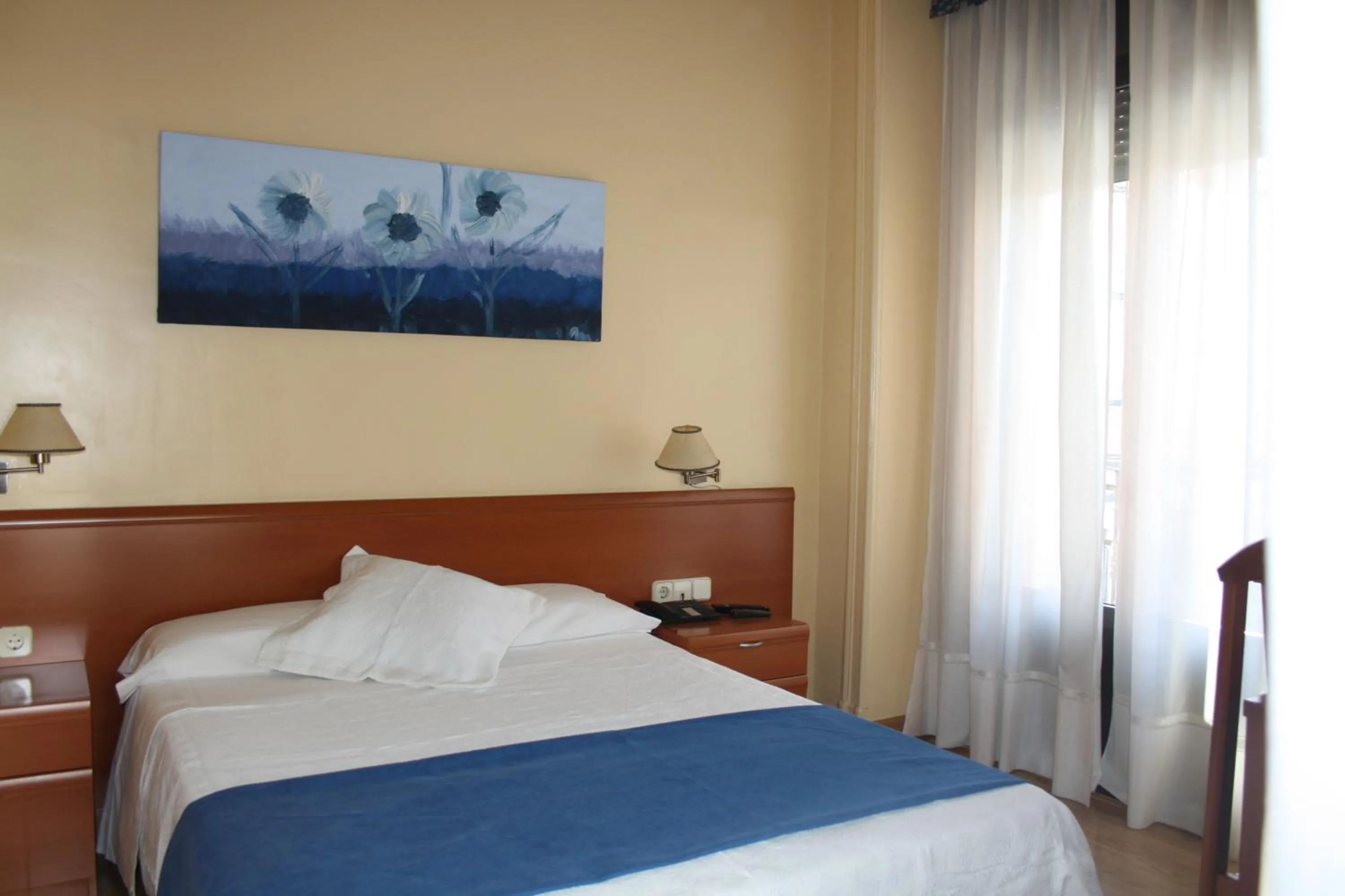 Decorative detail, Bed in Hostal Santa Cruz