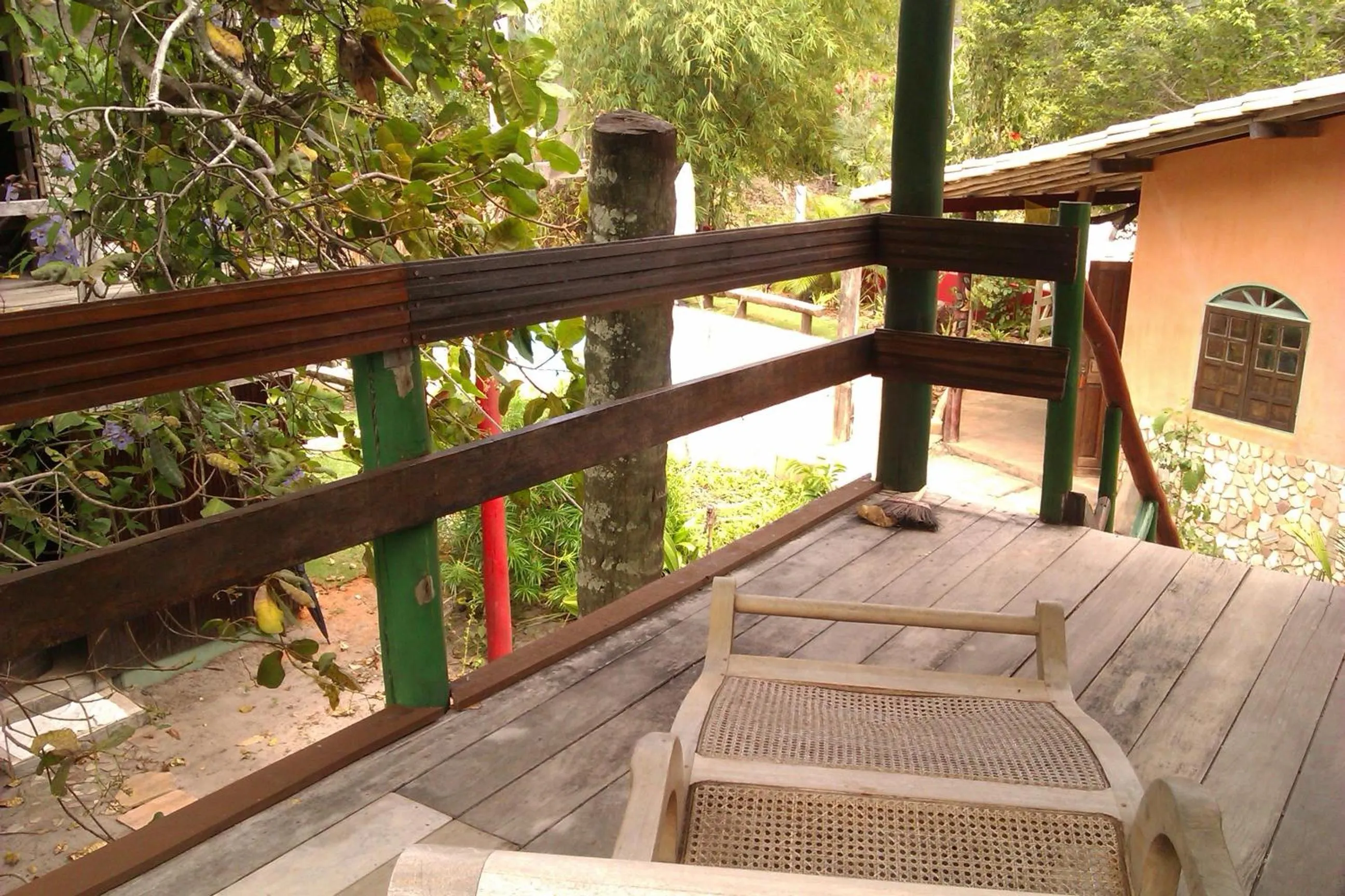 Balcony/Terrace in Imbassaí Pousada Hostel Lujimba