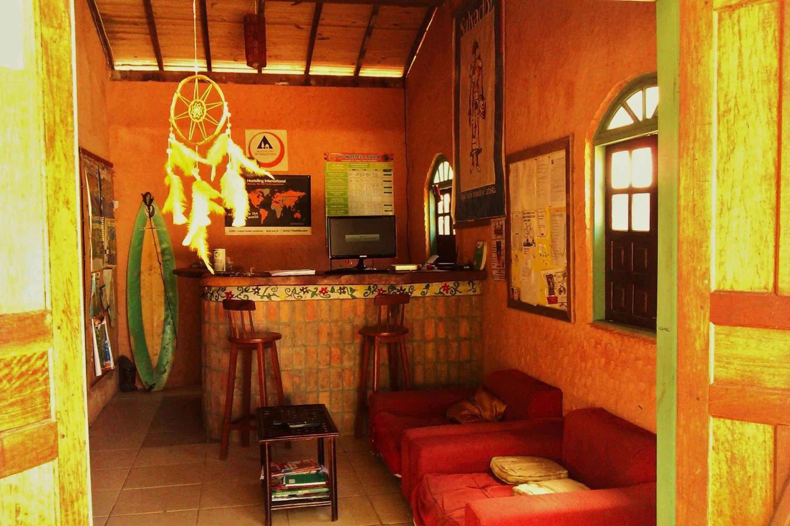 Lobby or reception in Imbassaí Pousada Hostel Lujimba